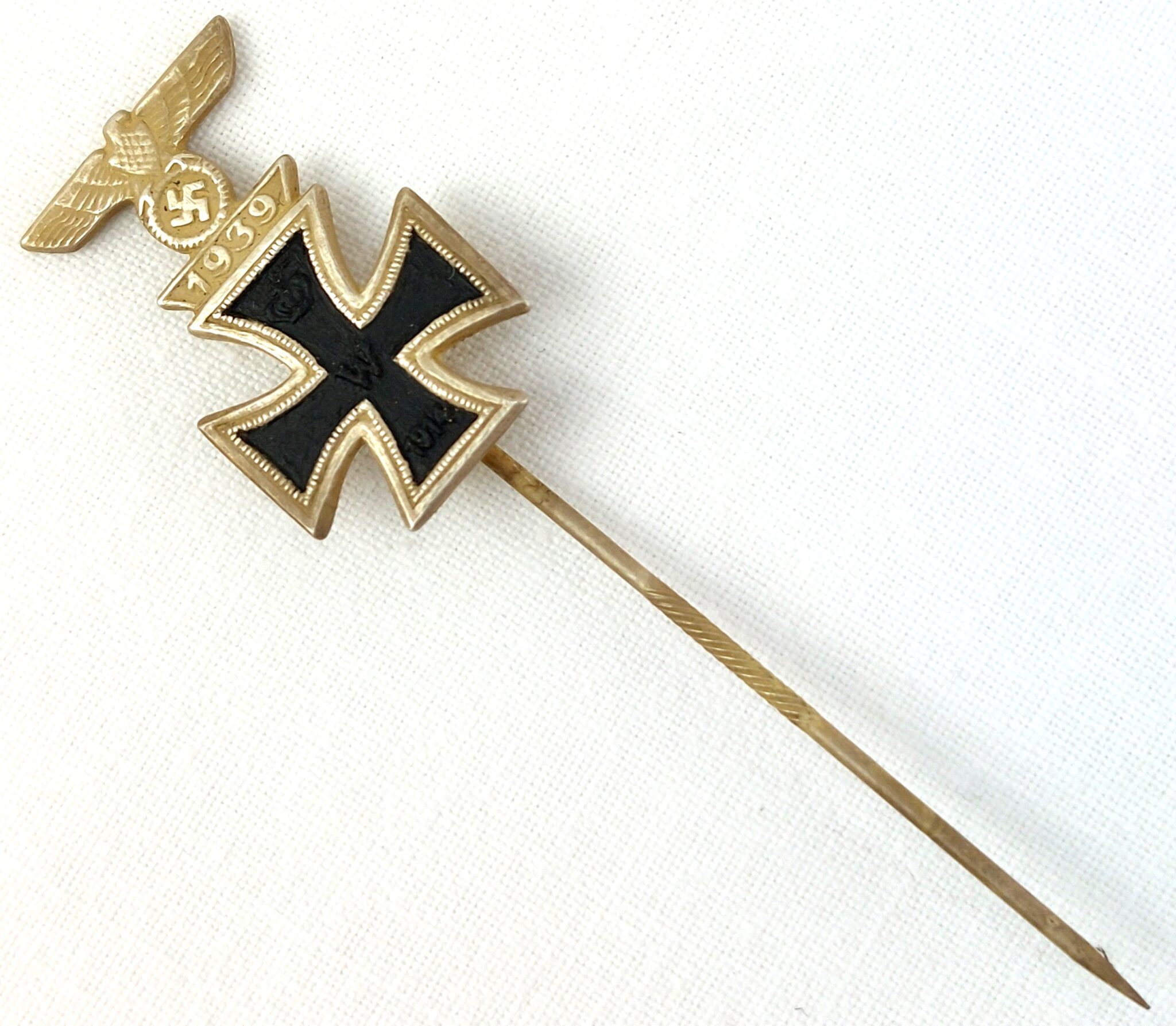 Original German WW2 Pin: Miniature WW1 Iron Cross 1914 with WWII ...