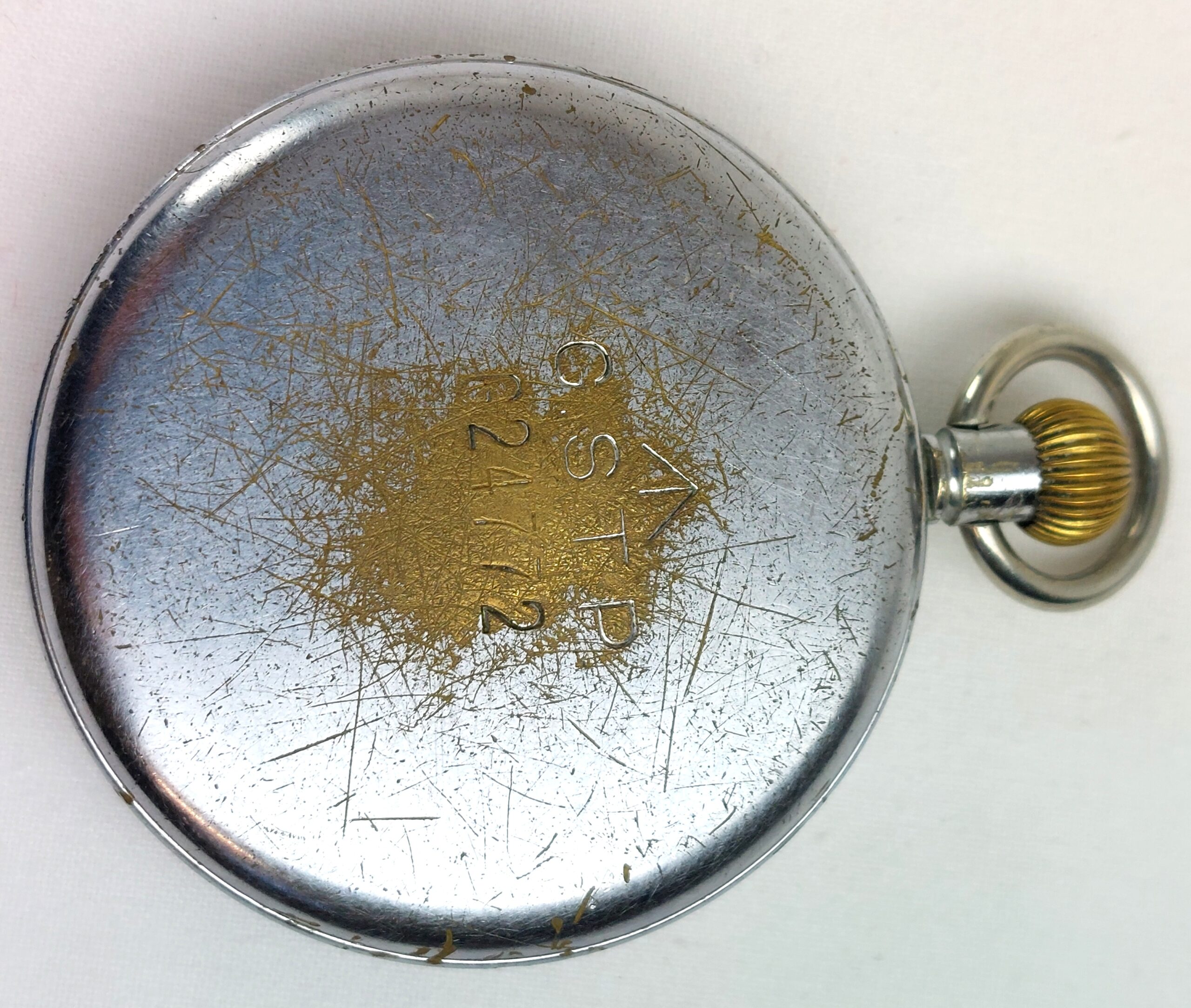 WW2, British, Military GSTP Pocket Watch, Swiss Made by Helvetia