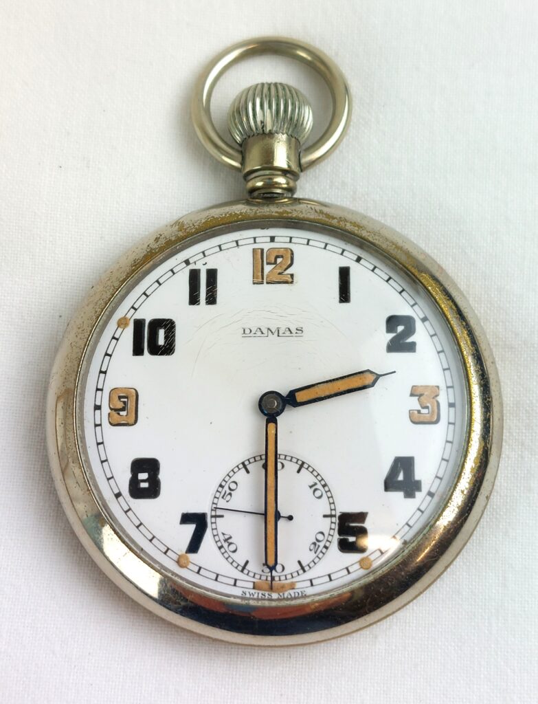 WW2, British, c.1944, Military GSTP Pocket Watch, Swiss Made by Damas ...