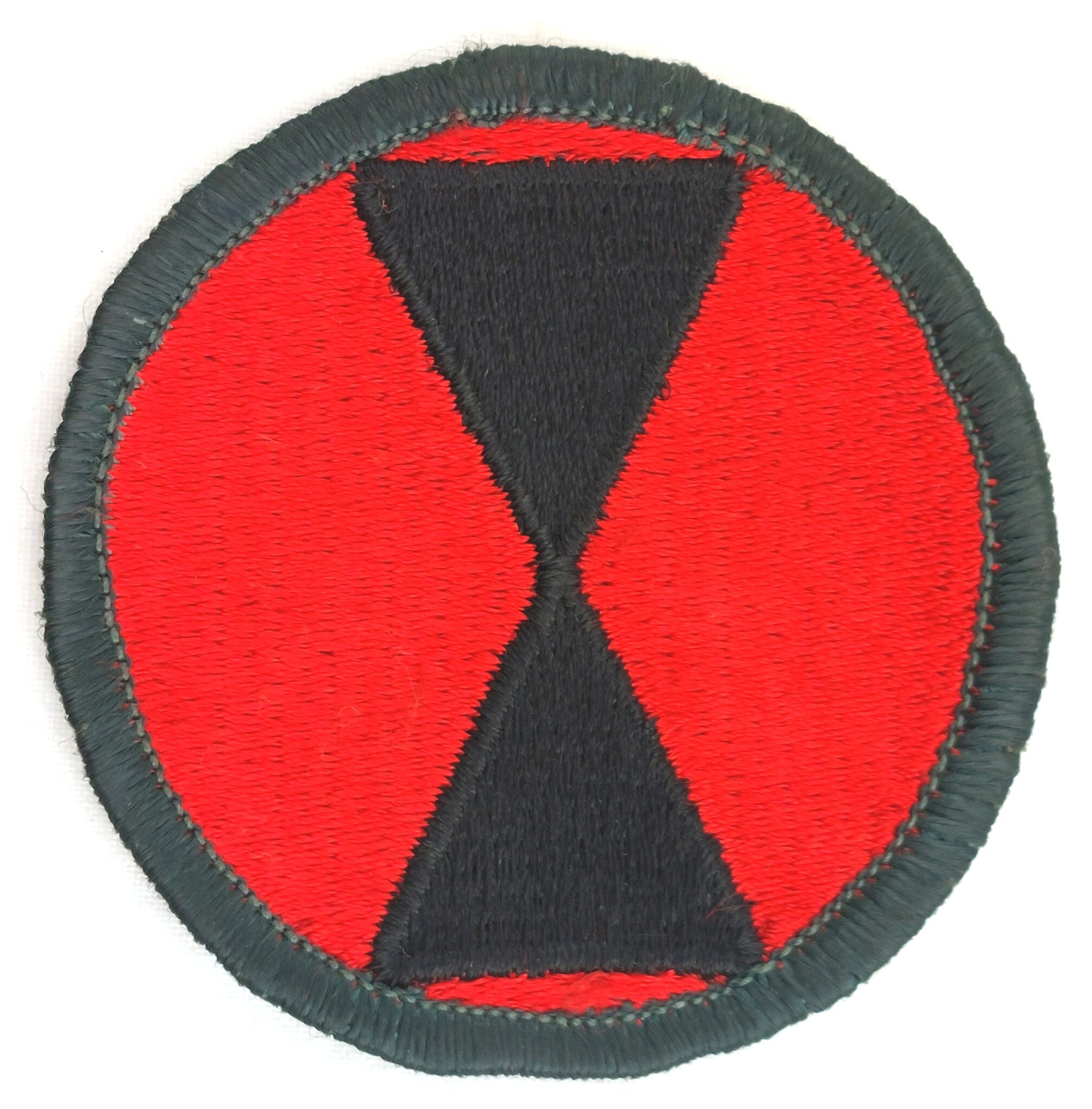 WW2 US Army, 7th Infantry Division Patch (Hourglass Division ...