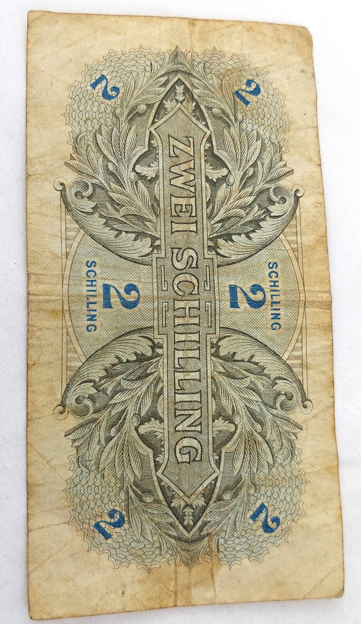 Austrian, 1944, Allied Military Currency (AMC), Zwei (2) Schilling, (Alliierte Militärbehörde, In Oesterreich Ausgegeben)2