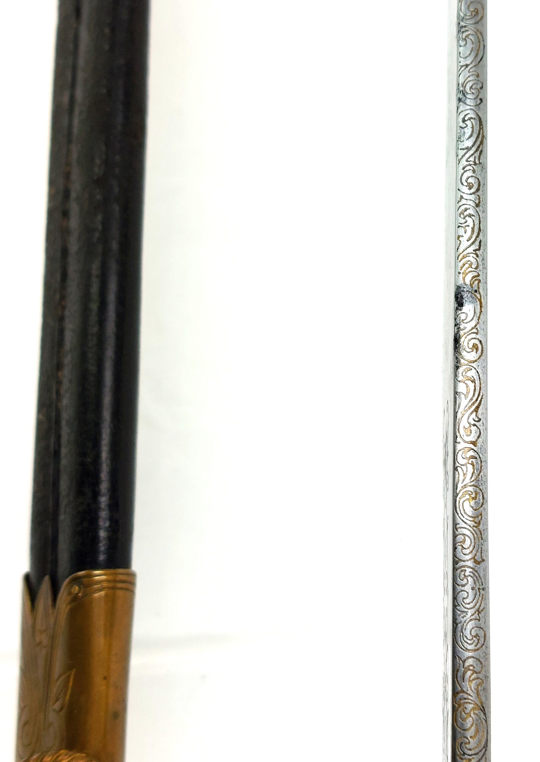 British, Circa 1889, Late Victorian, Naval Officers Dirk & Scabbard, by E. Thurkle & Sons, London (26)