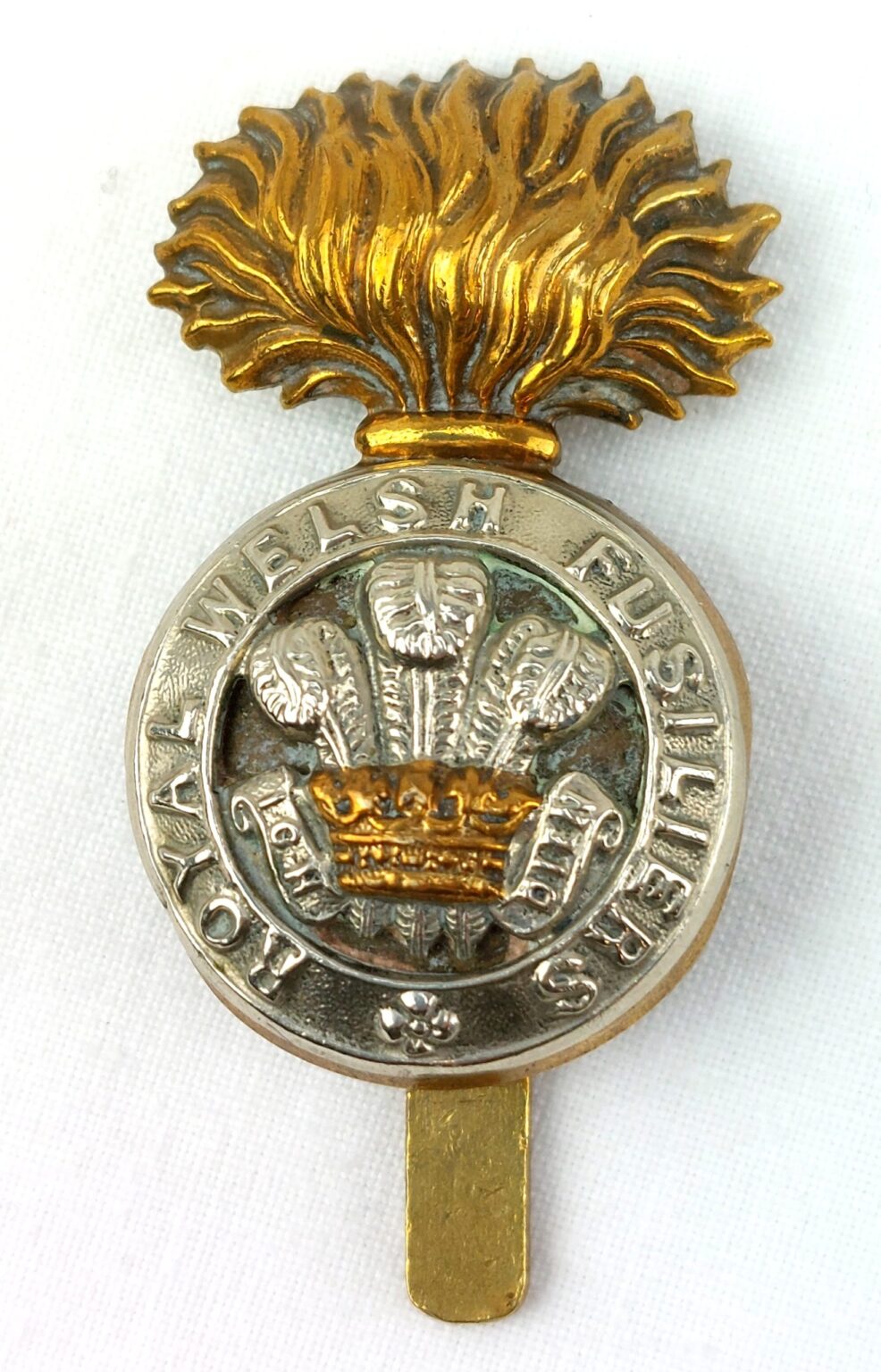 British, Royal Welsh Fusiliers Regiment, Cap Badge - Sally Antiques