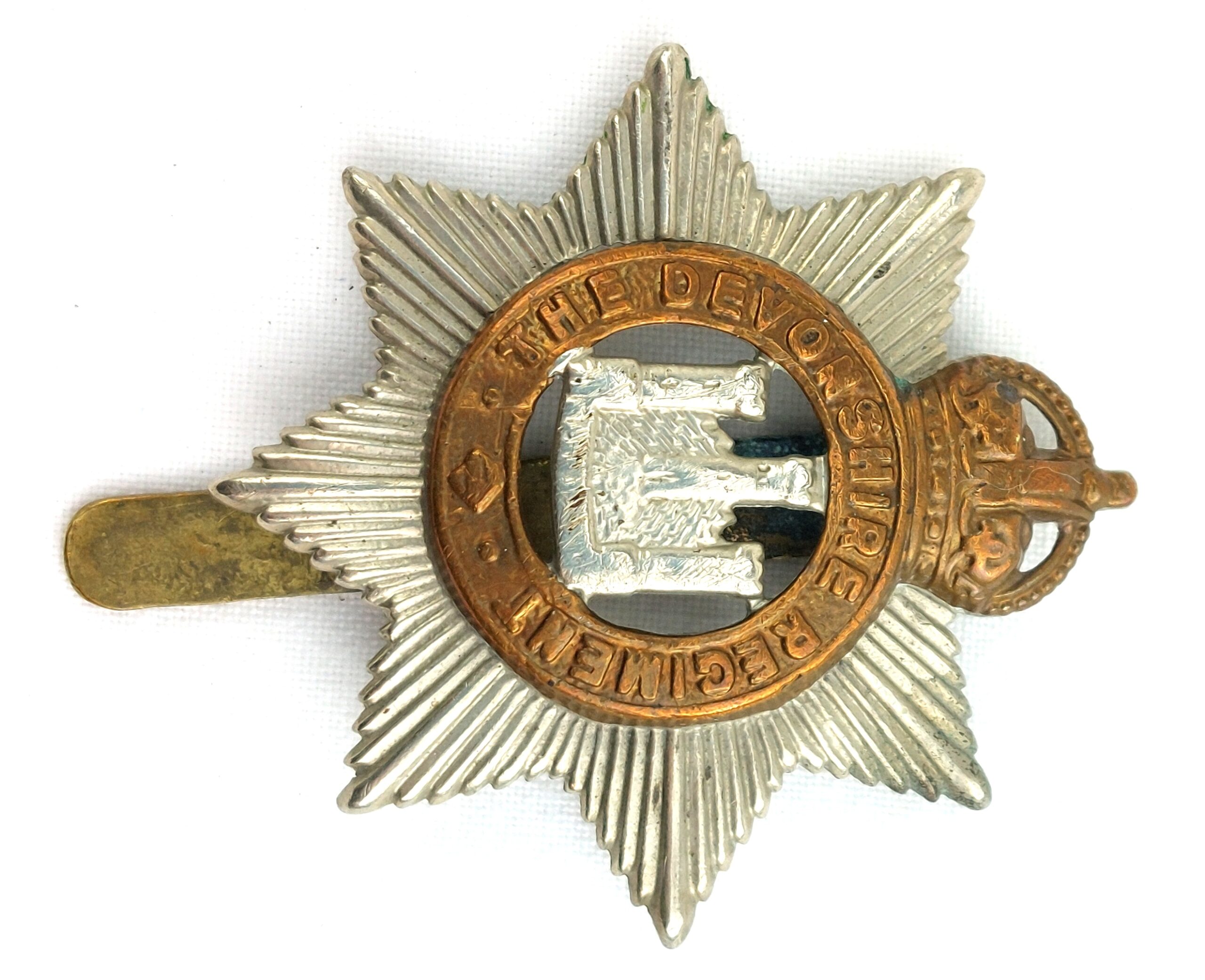 British, The Devonshire Regiment, Cap Badge, by Smith & Wright Ltd Birmingham (3)