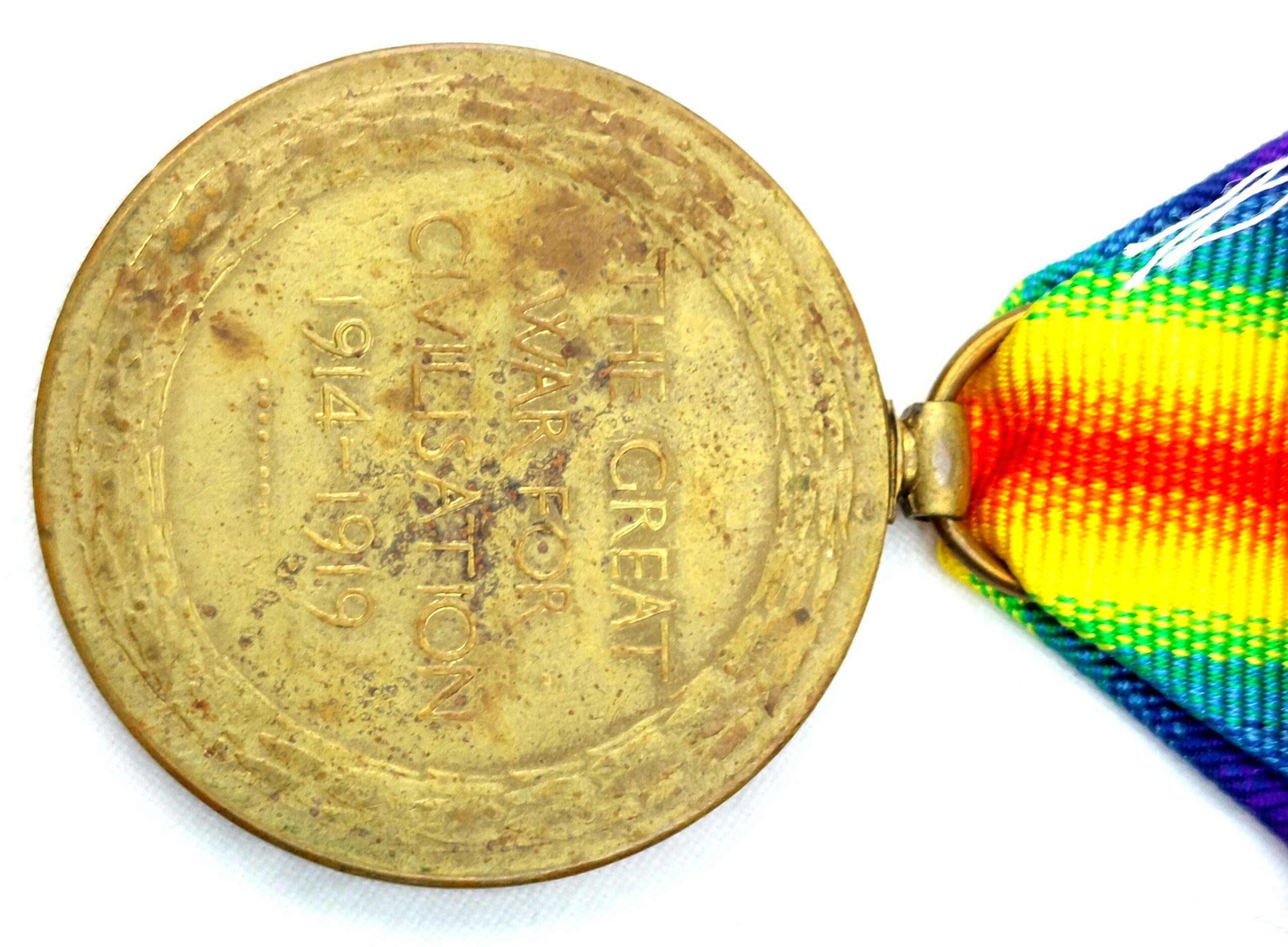 British, WW1, Allied Victory Medal - awarded to 9369. PTE. C. Messenger. S. Lan. R (3)