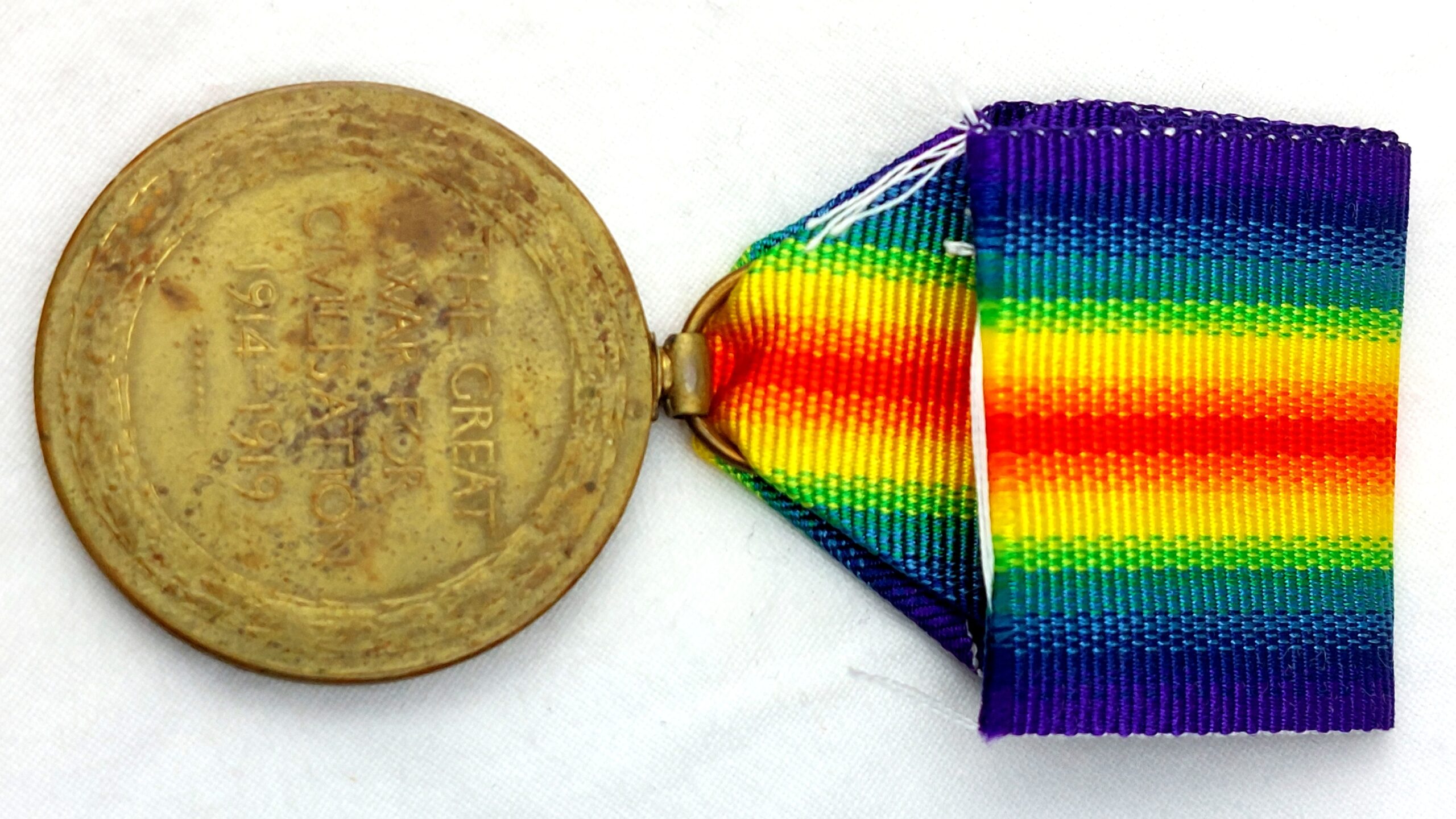 British, WW1, Allied Victory Medal - awarded to 9369. PTE. C. Messenger. S. Lan. R (4)