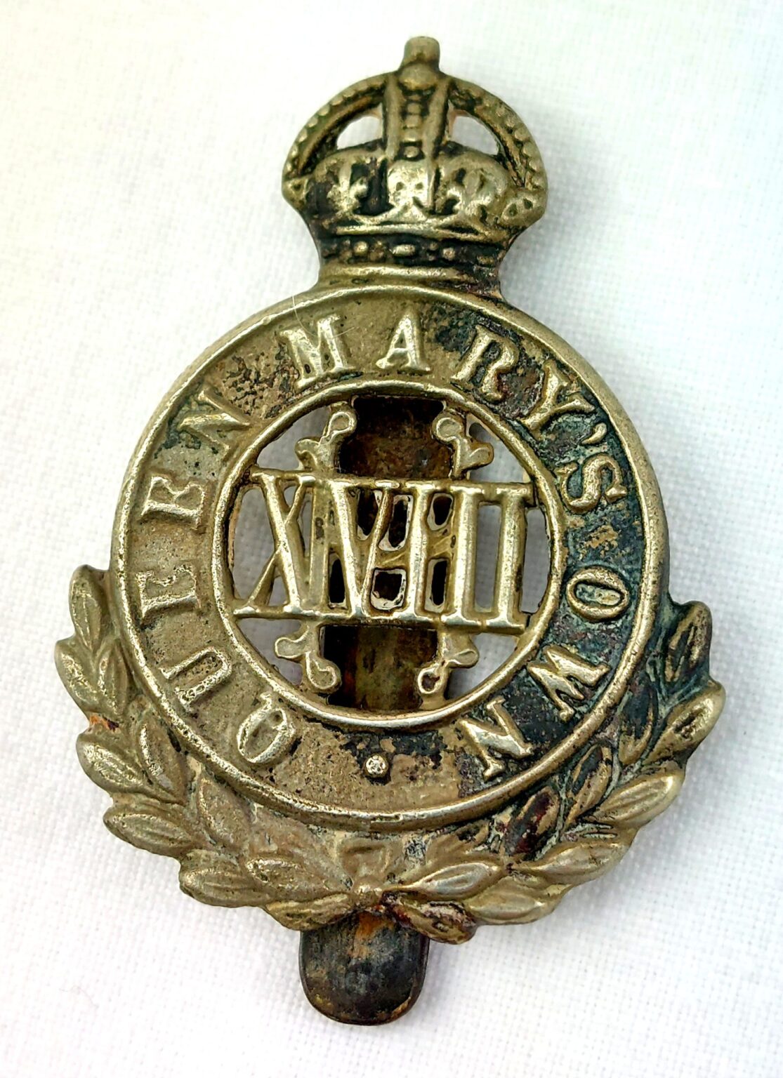 British, WW1, Queen Mary's Own, (18th Royal Hussars), Cap Badge - Sally ...