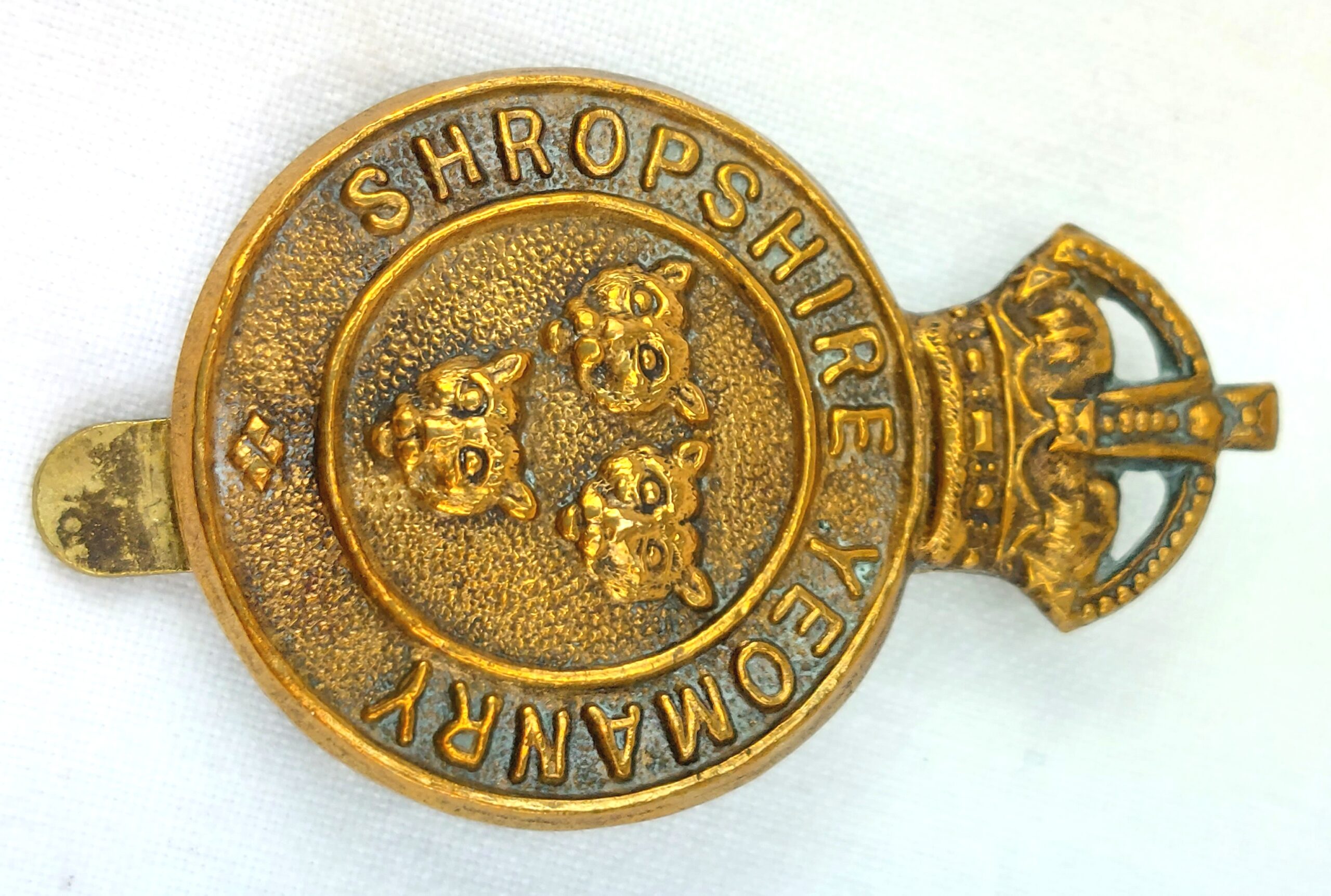 British, WW1, Shropshire Yeomanry, Cap Badge (1)