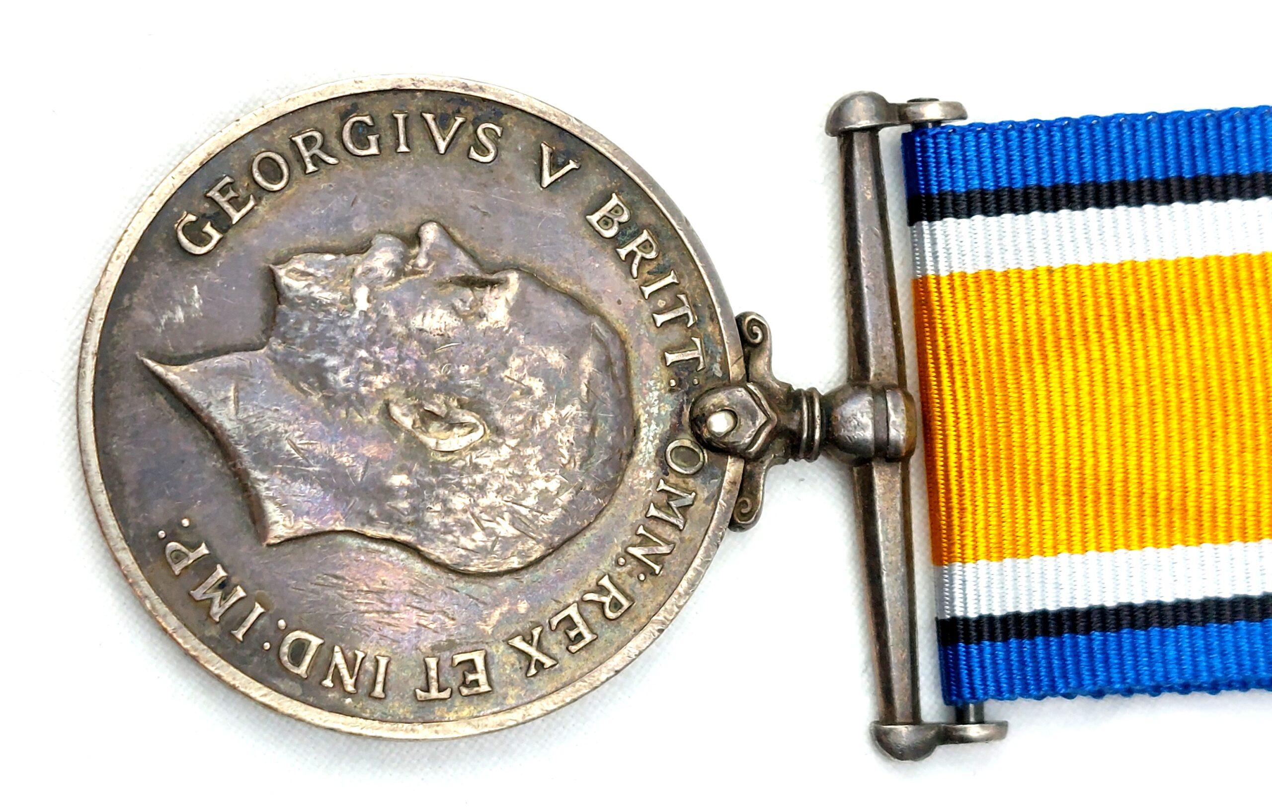 British, WW1 War Medal, - awarded to 9369. PTE. C. Messenger. S. Lan. R (3)