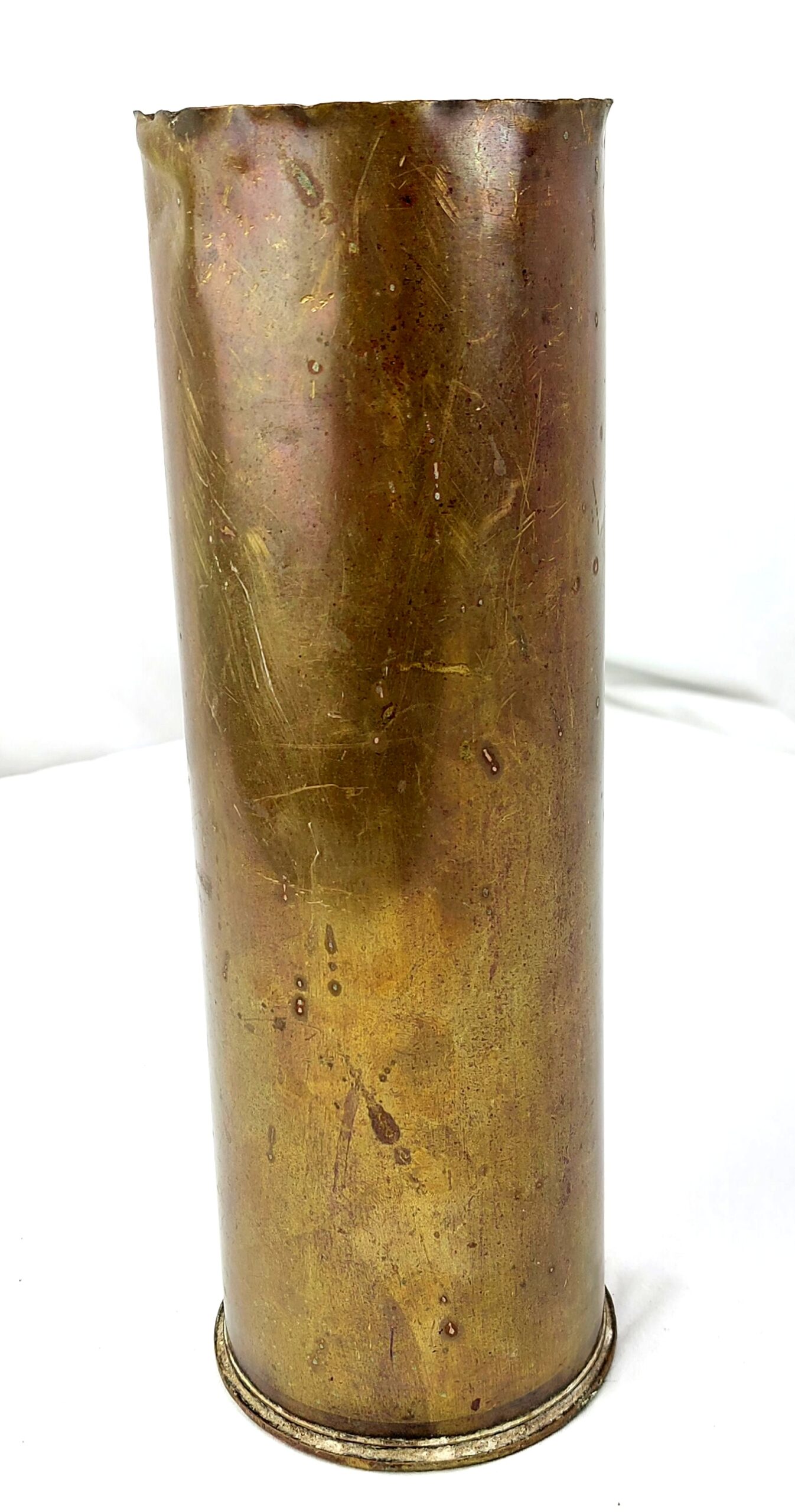 WW2, Dated 1943, 25PR Brass Shell Case, Made in Canada DB/C - Sally Antiques