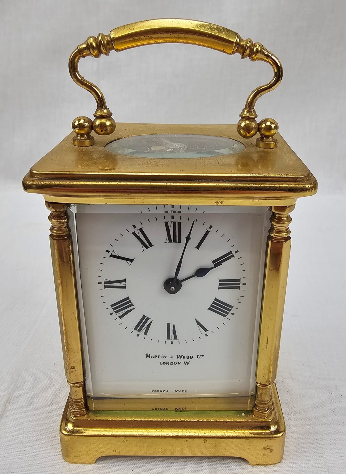 Mappin And Webb Brass Carriage Clock - Sally Antiques