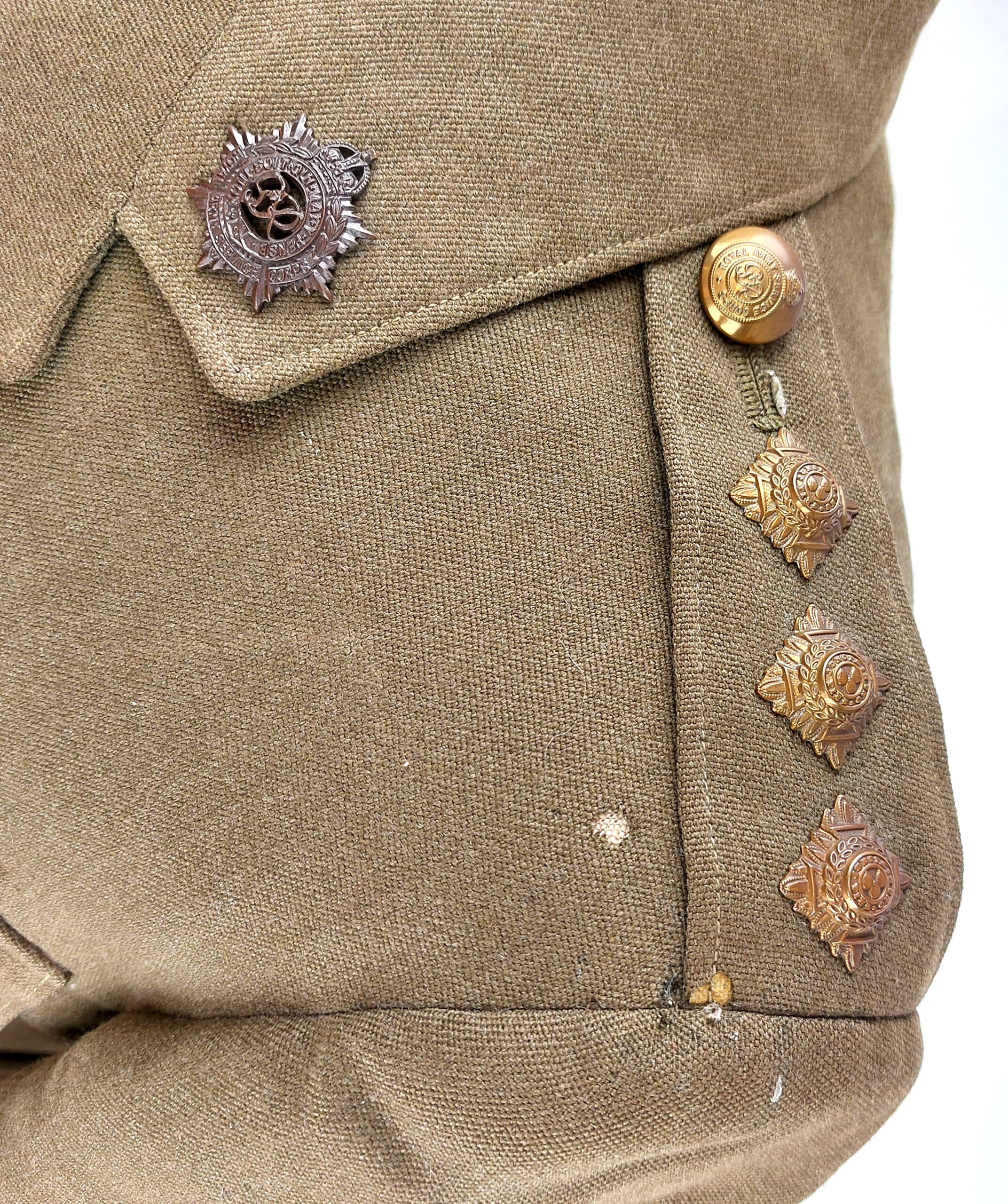 Original 1946, British Army, Royal Army Service Corps Uniform Jacket, Captain, Named & Dated 1946 (7)