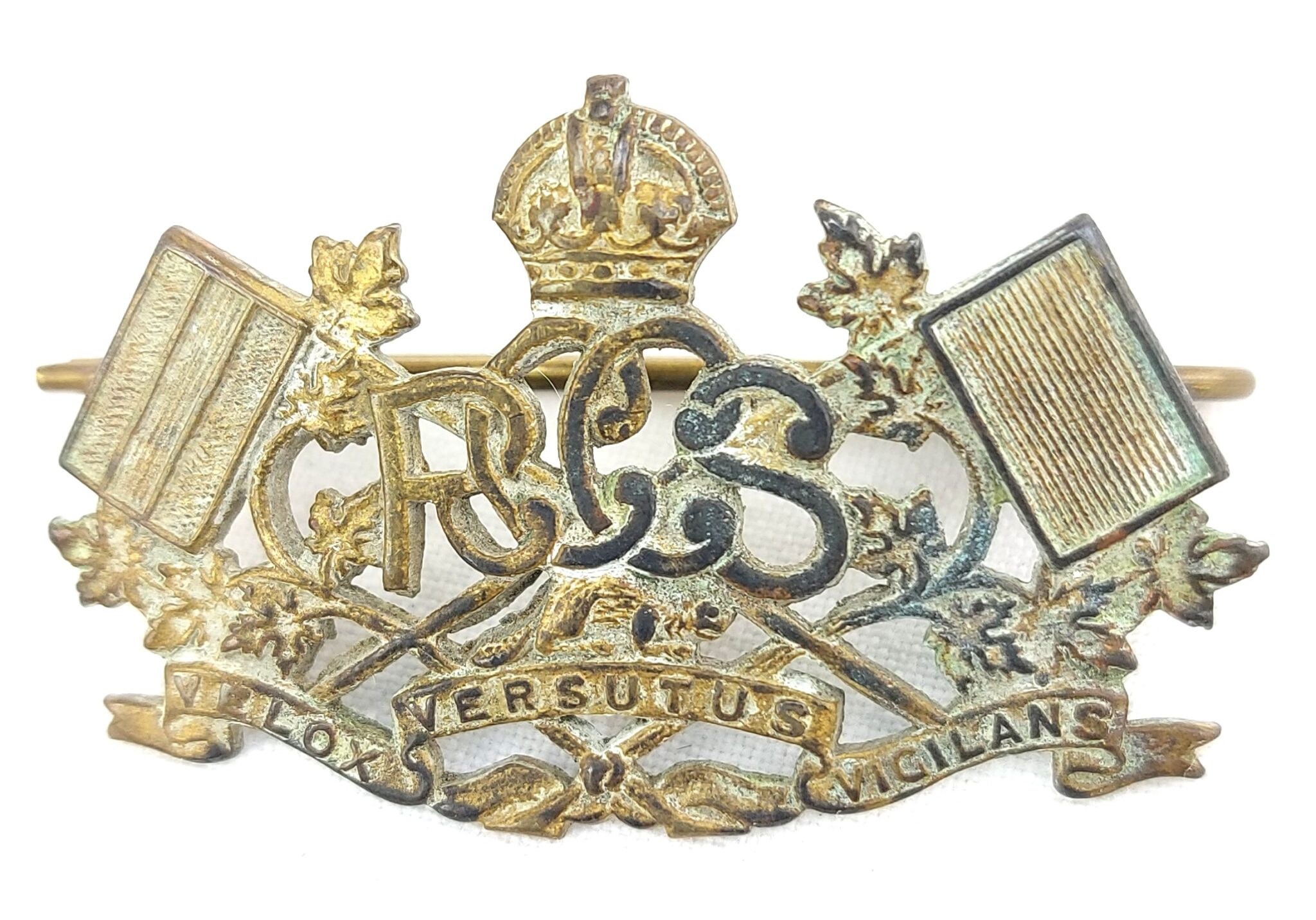 Royal Canadian Corps of Signals, Cap Badge - Sally Antiques