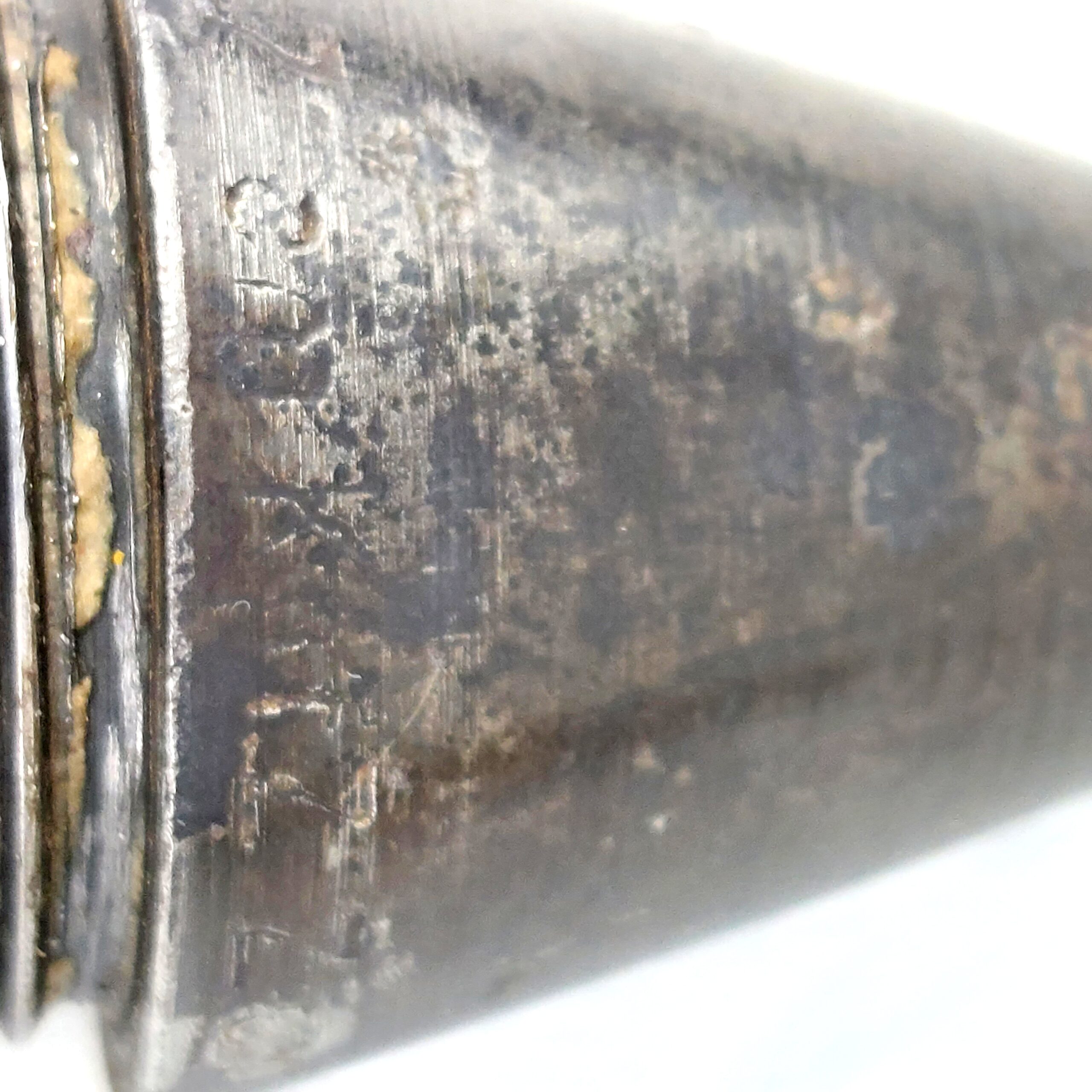 German, WW2, 3,7cm Flak 18 Shell, with Waffenamt Stamps, 1944 Brass Shell with 1943 Projectile (22)