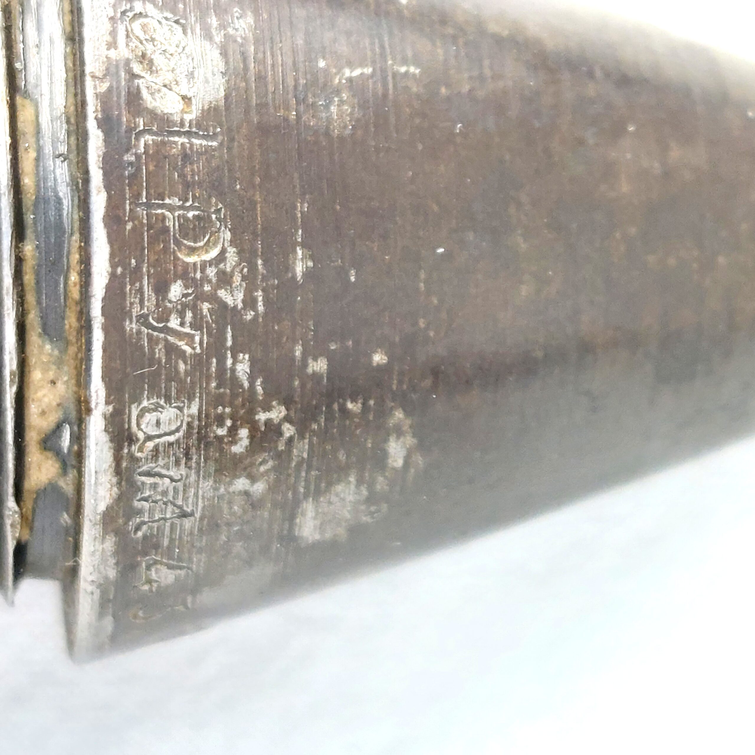 German, WW2, 3,7cm Flak 18 Shell, with Waffenamt Stamps, 1944 Brass Shell with 1943 Projectile (24)