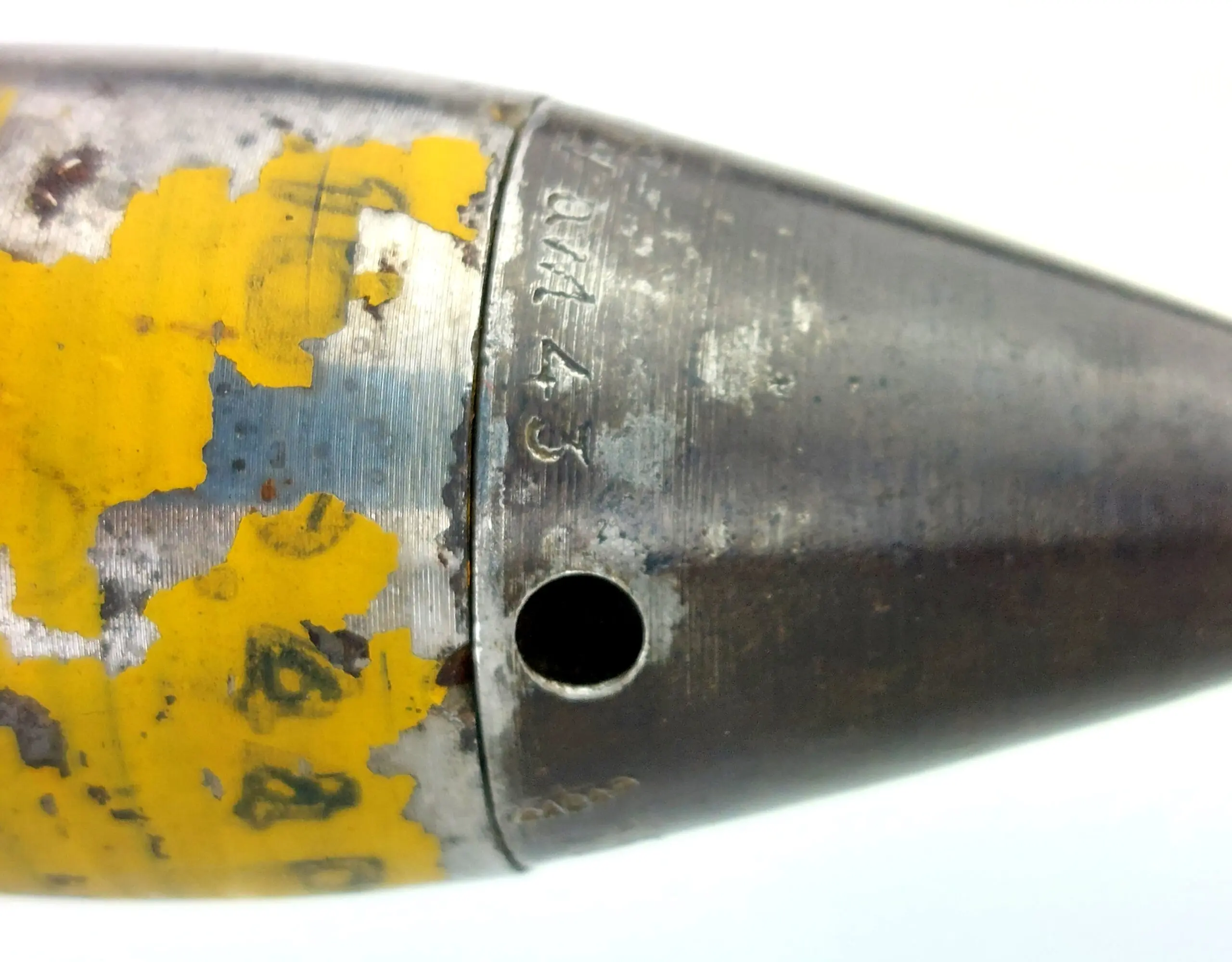 German, WW2, 3,7cm Flak 18 Shell, with Waffenamt Stamps, 1944 Brass Shell with 1943 Projectile (5)