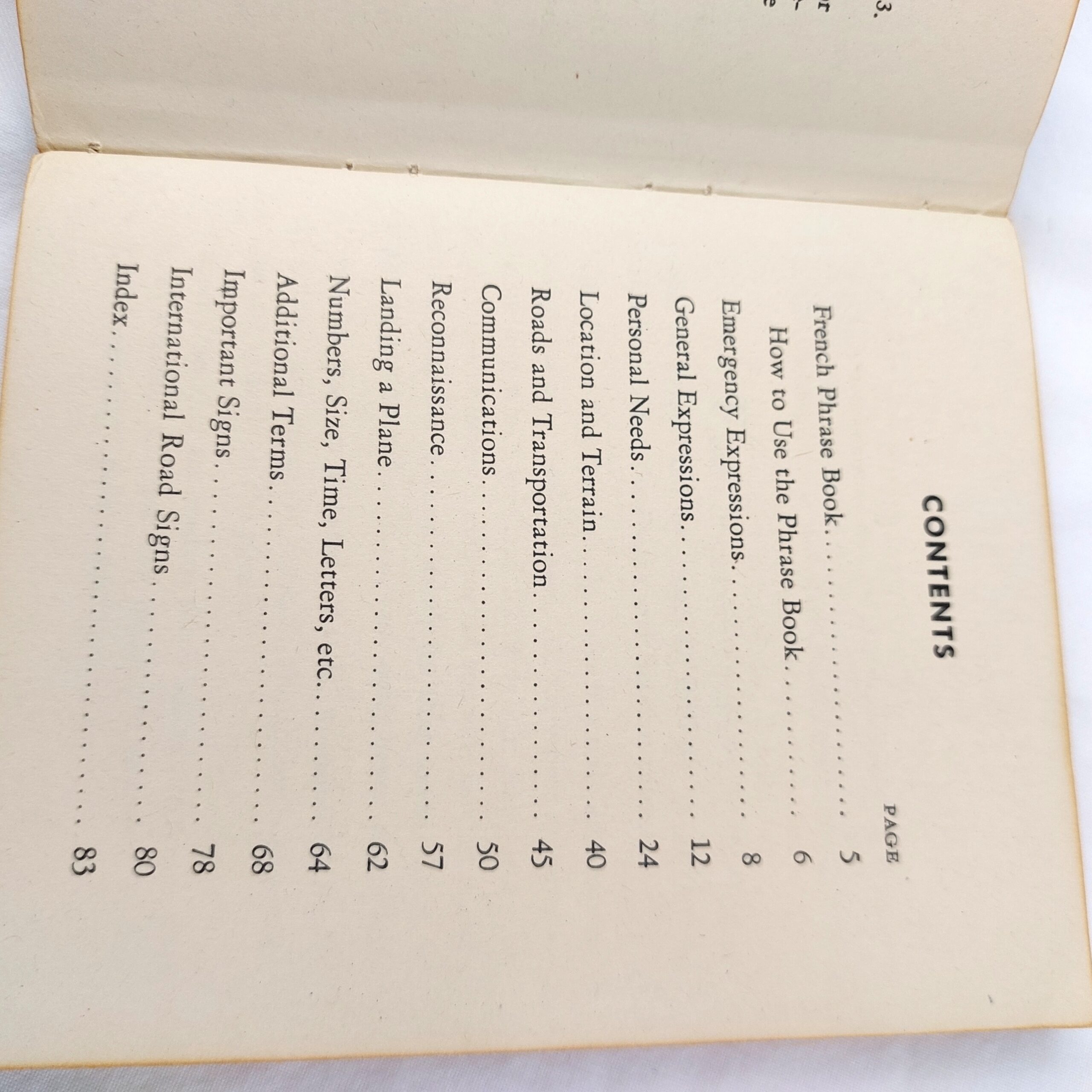 USA, WW2, Restricted, French Phrase Book, Washington, September 28, 1943 (TM 30-602) (4)