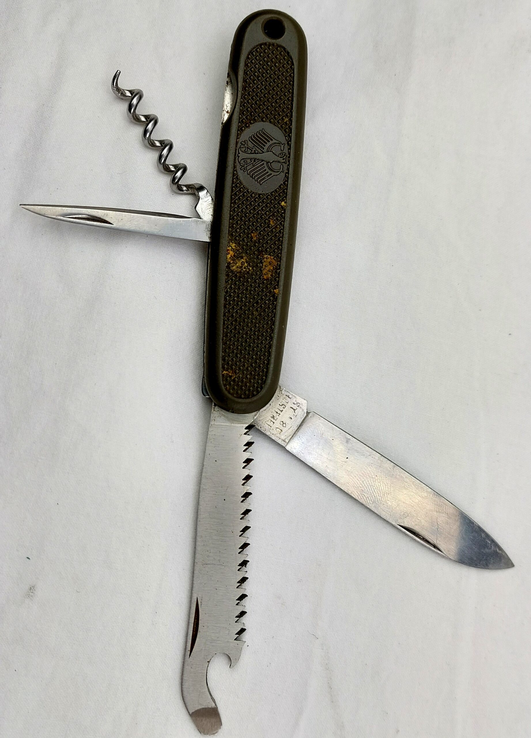 West German Army Knife (108 - GAK 1) “Bundeswehr”, c1980, 4 Blade Clasp Knife (11)