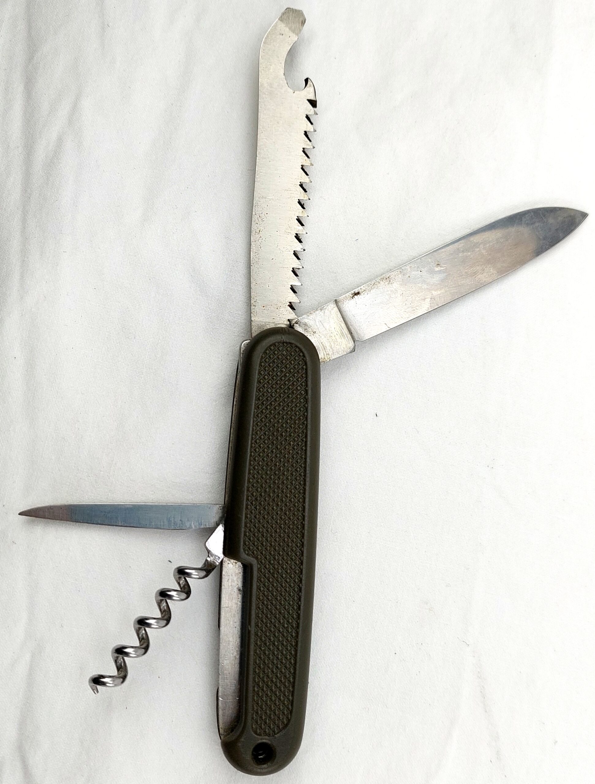 West German Army Knife (108 - GAK 1) “Bundeswehr”, c1980, 4 Blade Clasp Knife (12)
