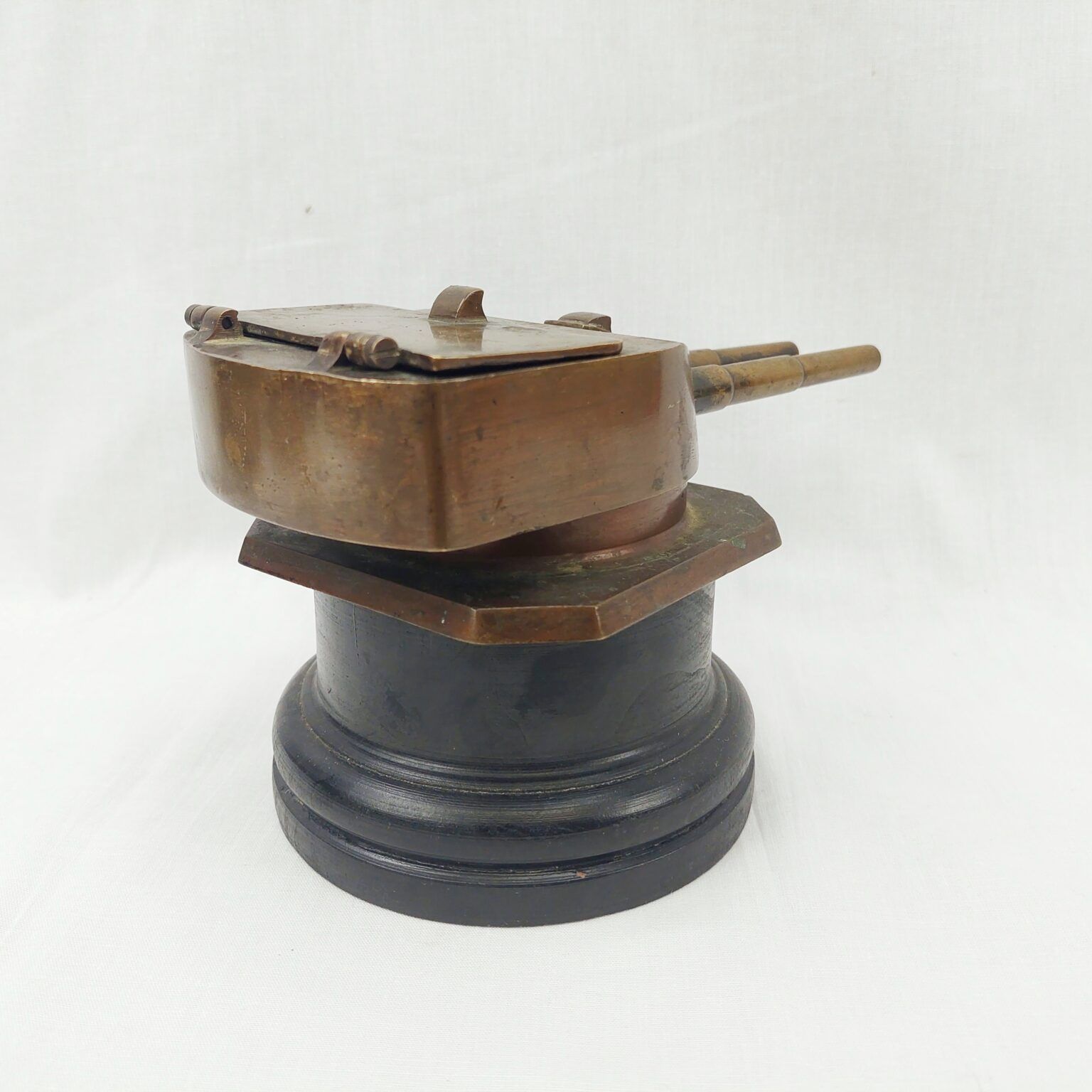 Bronze Inkwell made from WW1 Battleship SMS Helgoland - Sally Antiques