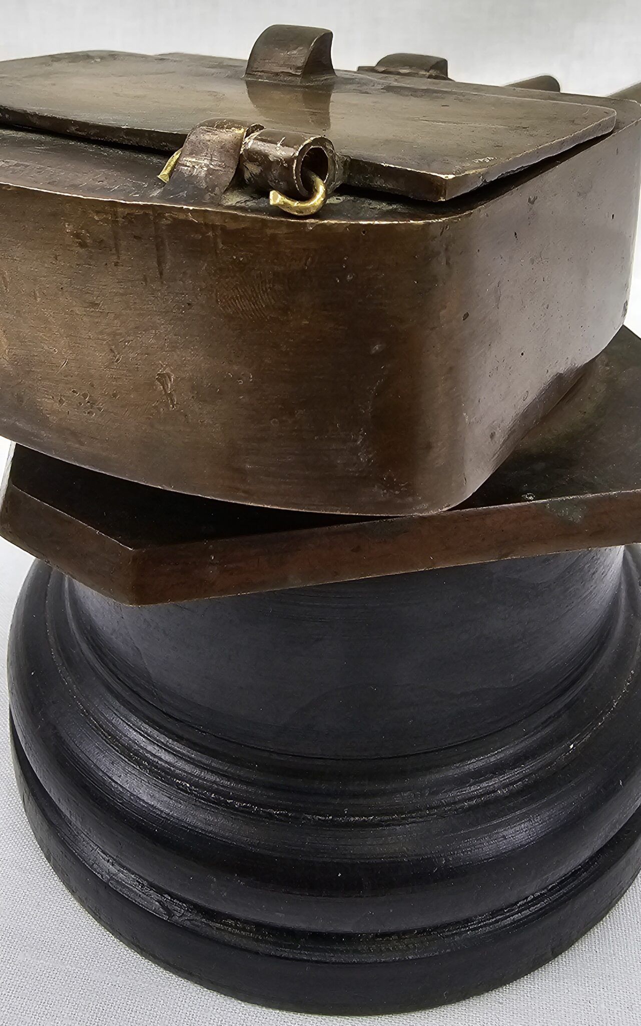 Bronze Inkwell made from WW1 Battleship SMS Helgoland - Sally Antiques