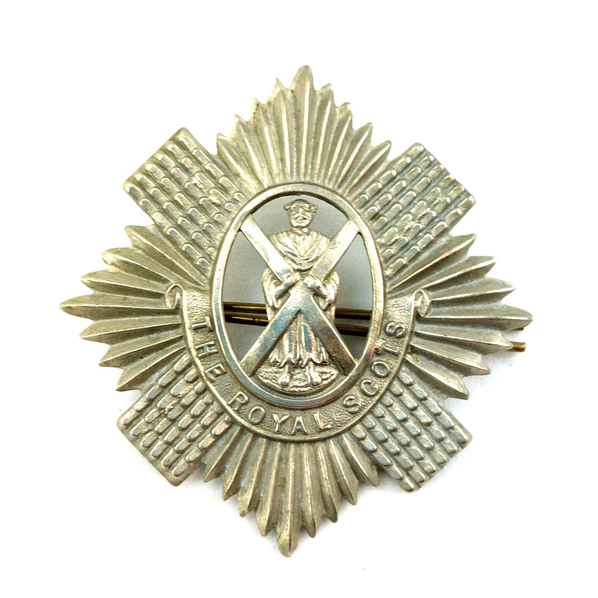 Scottish, WW2, Original The Royal Scotts (Lothian Regiment) White Metal ...