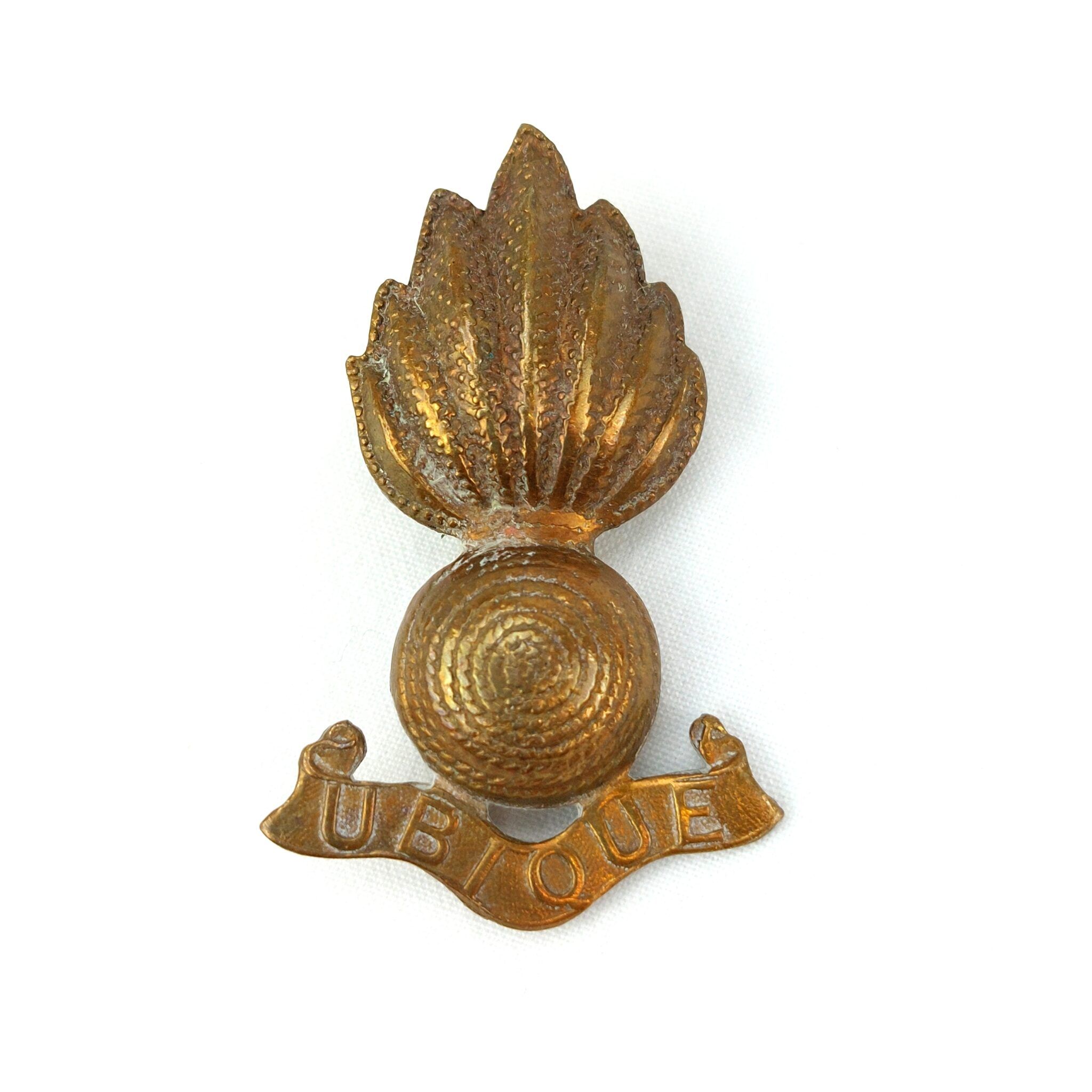 British, Royal Artillery Corps ‘Ubique’ Bronze Collar/Cap Badge, 2 Lugs ...