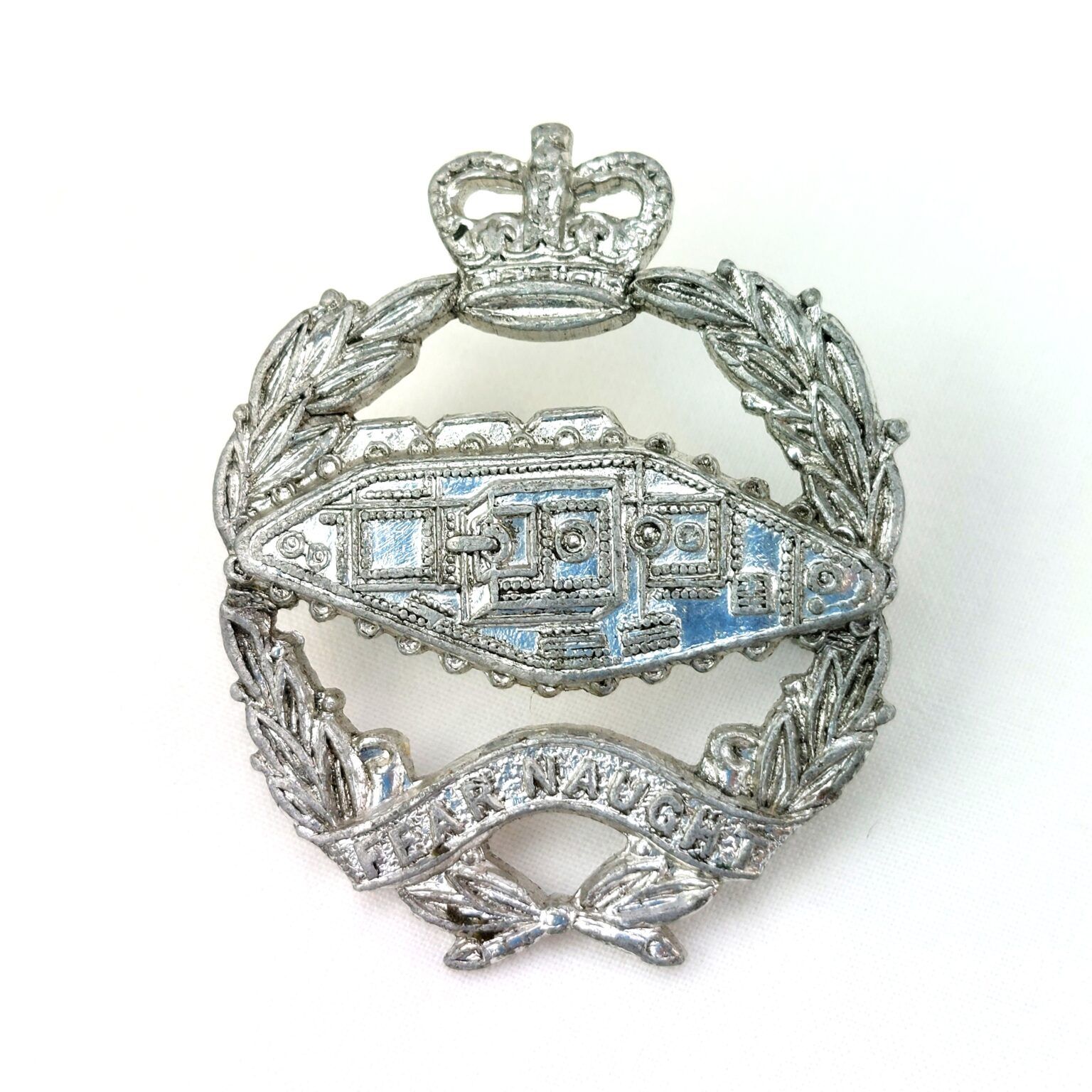 British, Royal Tank Regiment Anodised Aluminium Cap Badge 