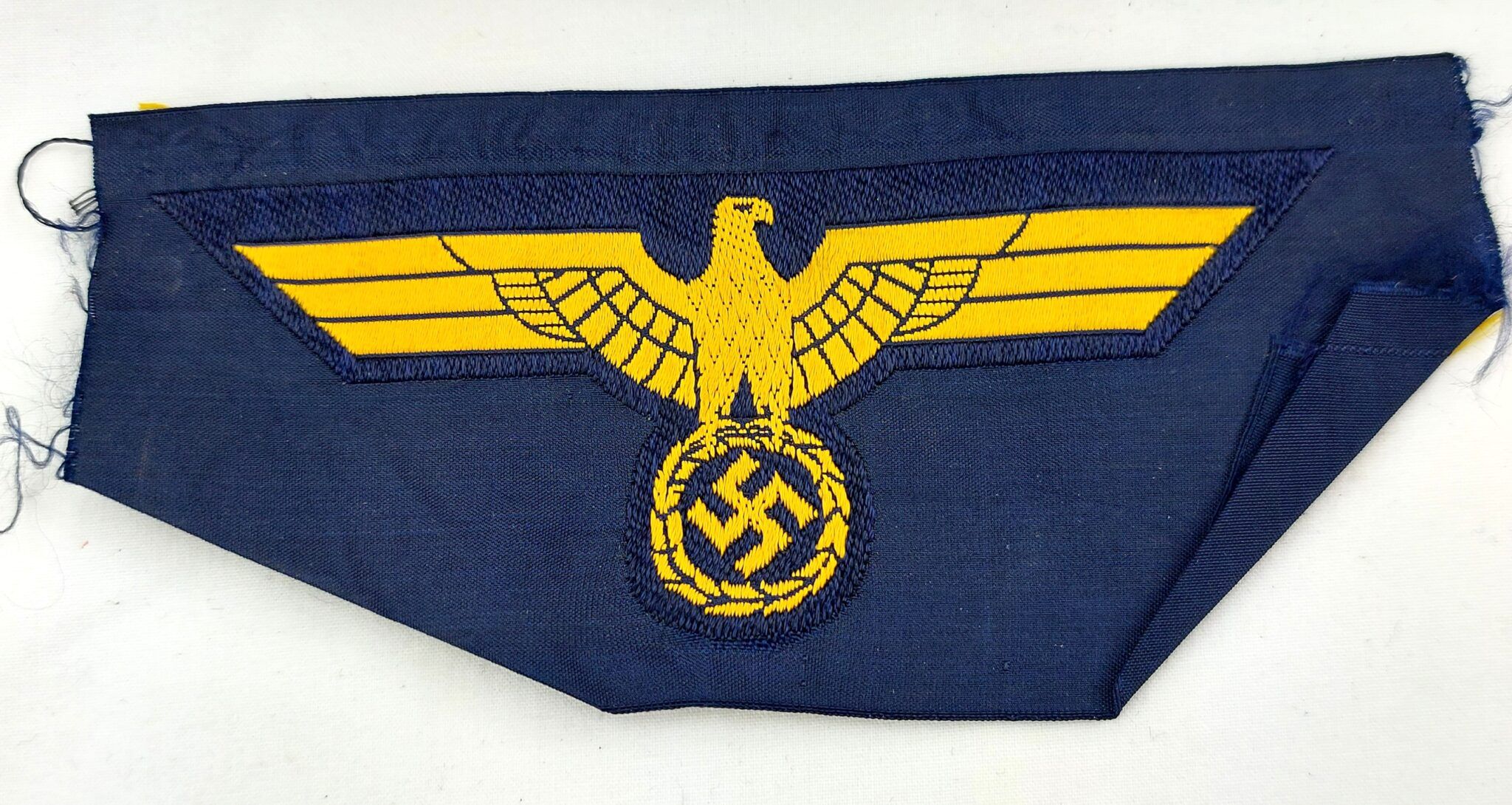 German, WW2, M38 Kriegsmarine Breast Cloth Eagle - Sally Antiques