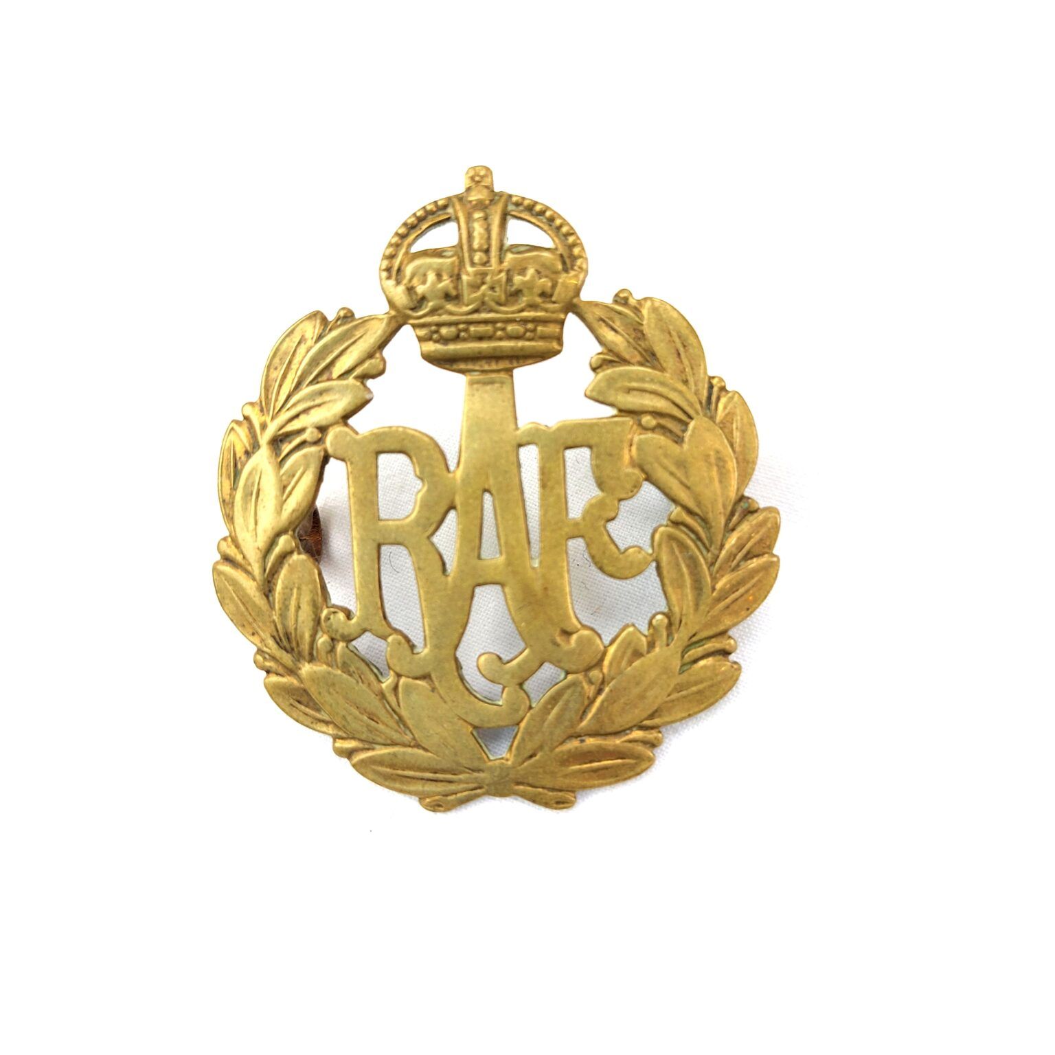 WW2, British, Royal Air Force (RAF) Cap Badge, Kings Crown, 2 Lugs ...