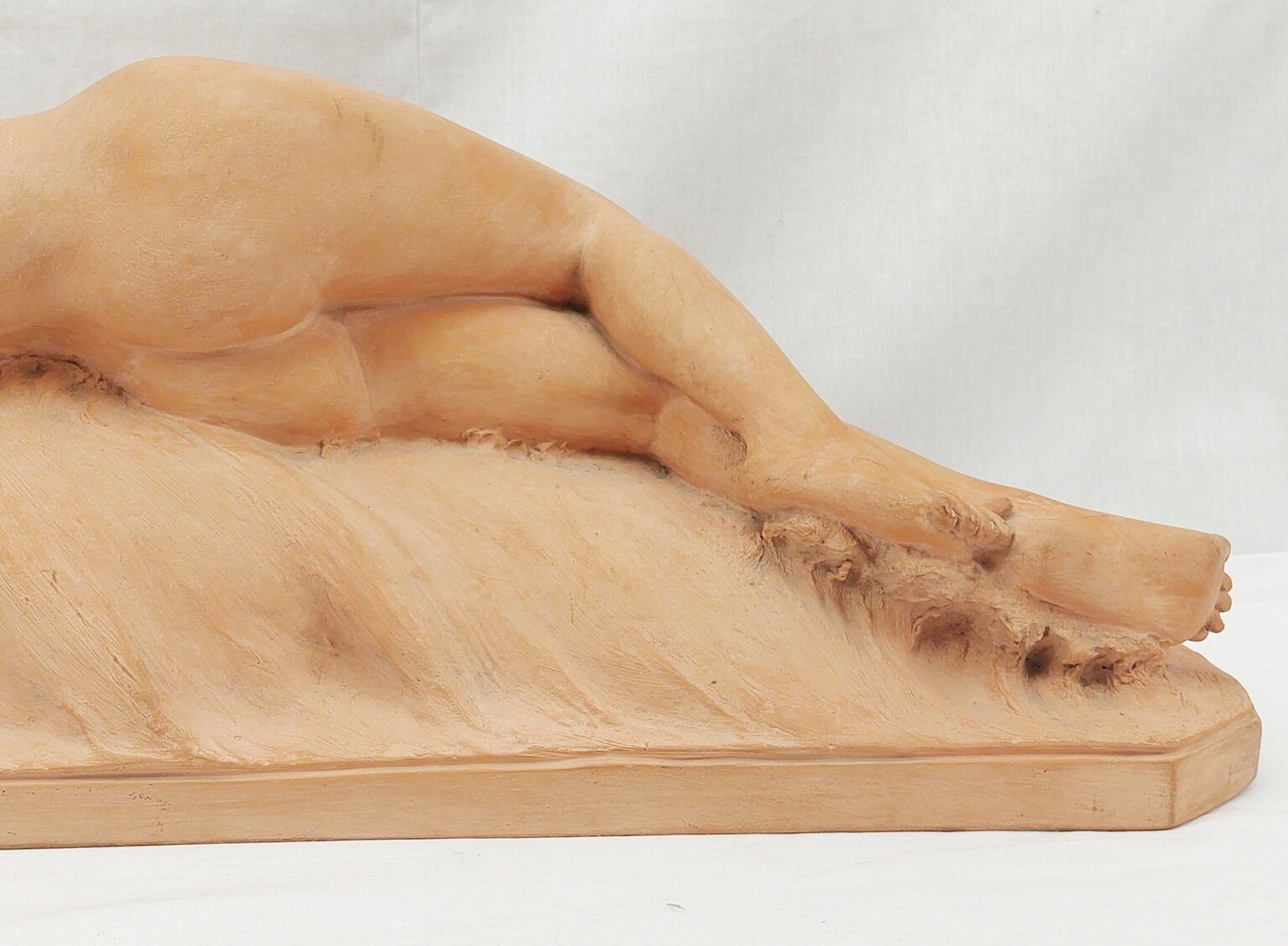 Early 20th Century French Terracotta Figure Of A Reclined Naked Lady Sally Antiques