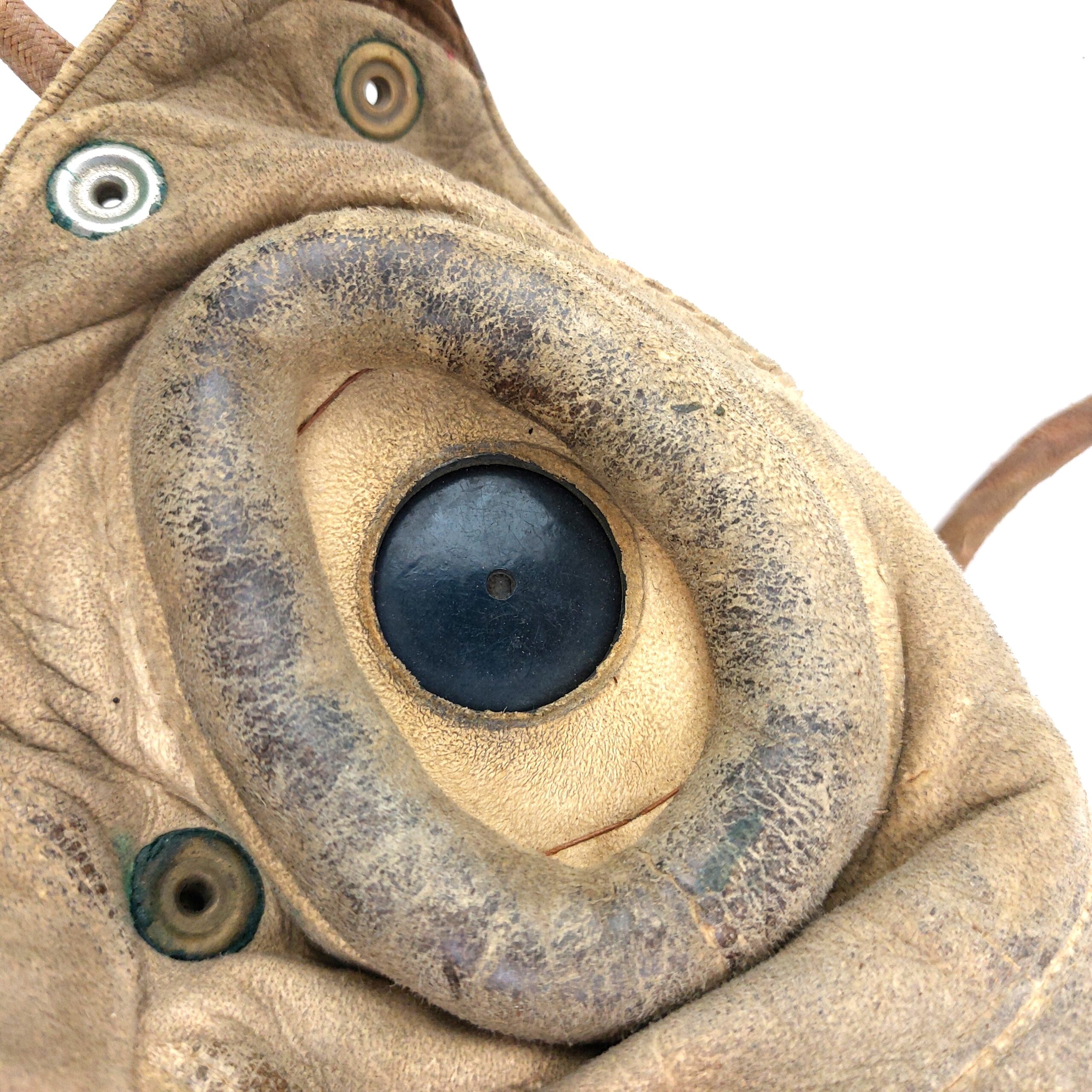 British, WW2, Battle of Britain, RAF Air Ministry Marked Type C 2nd Pattern Flying Helmet with Receiver 10A13466, Mark 1VB Goggles 22C167, G Type Oxygen Mask with Type 48 Magnetic Mi (19)