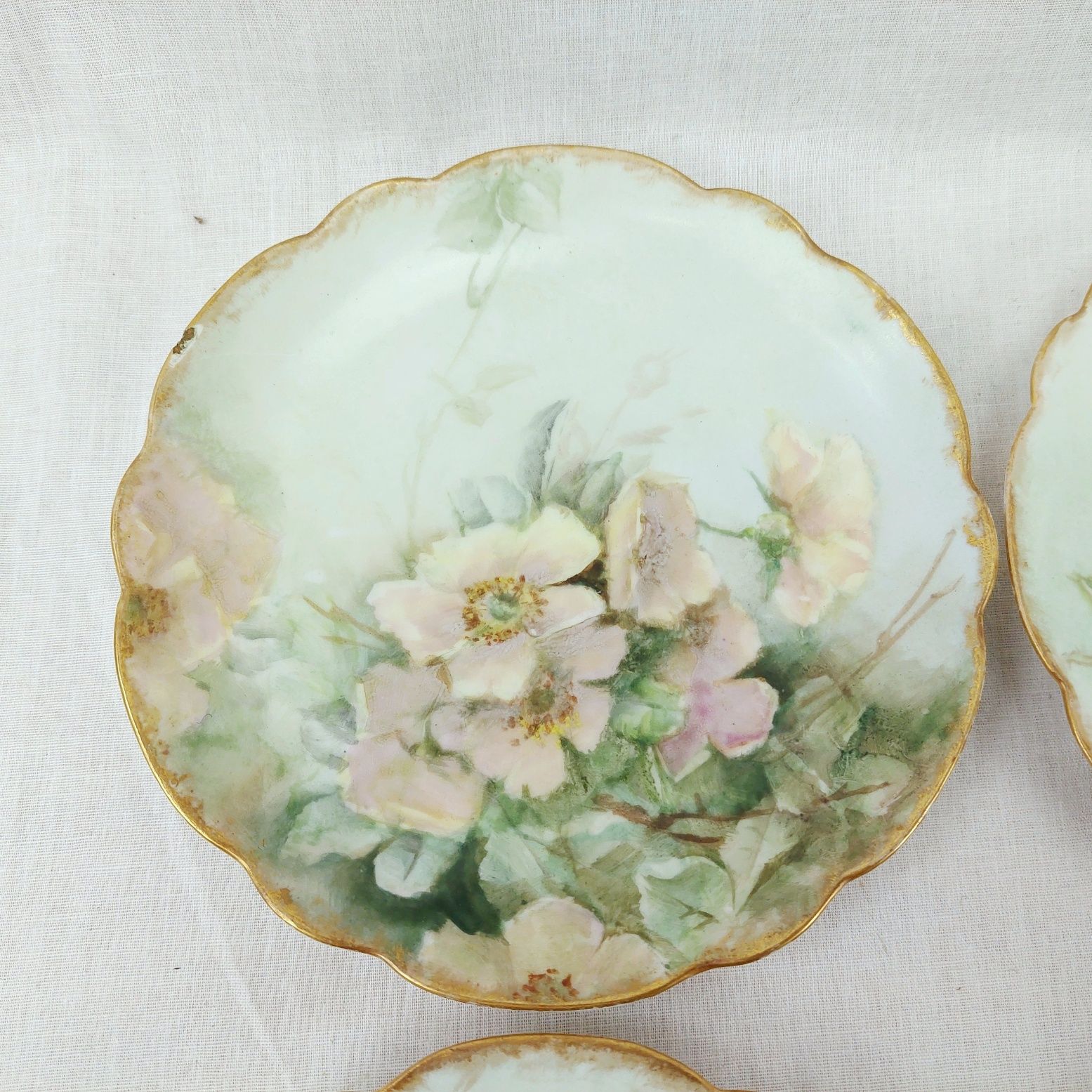 JA_2676167943 - c1890 Set of 6 Tea Plates & 4 Saucers by Jean Pouyat Limoges (3)