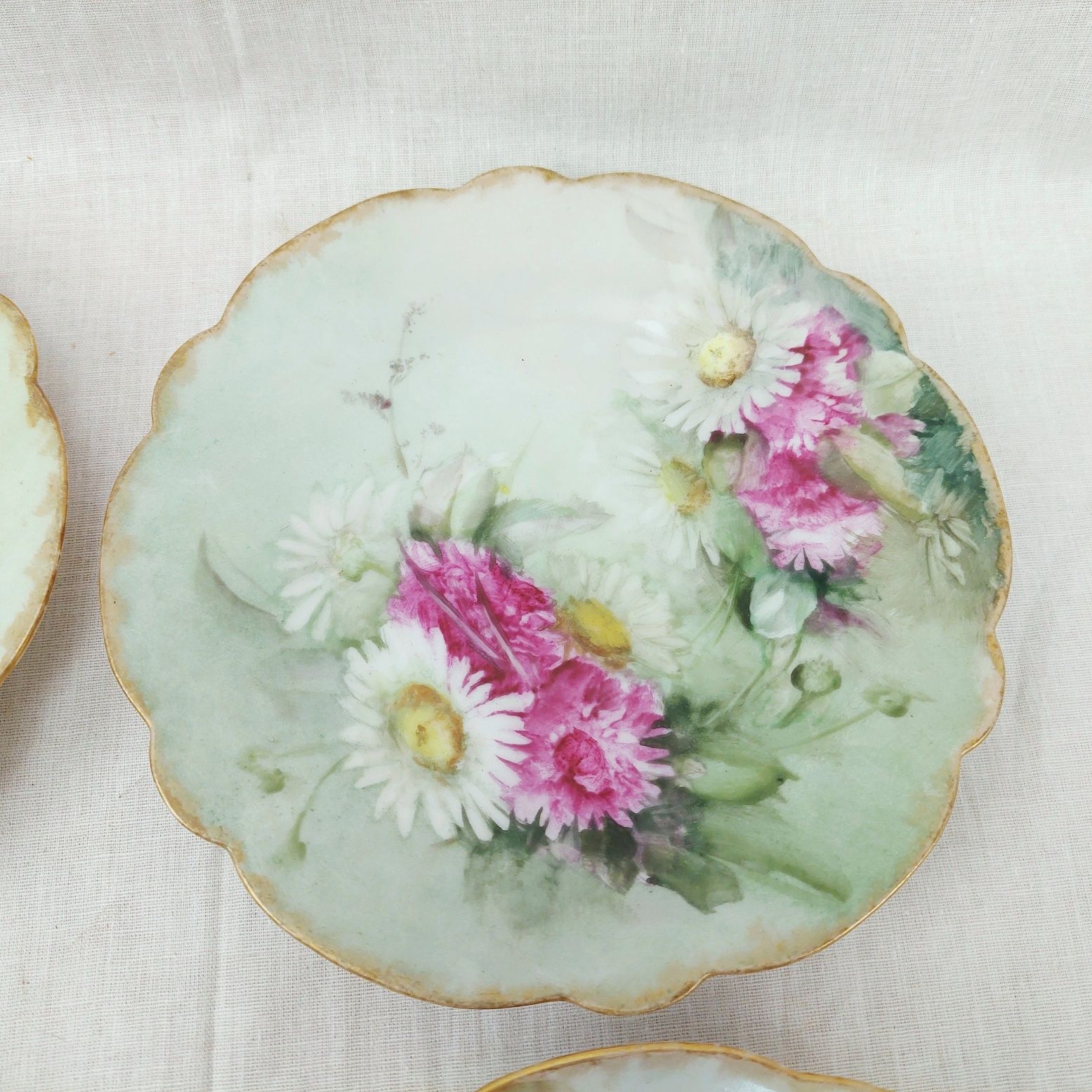 JA_2676167943 - c1890 Set of 6 Tea Plates & 4 Saucers by Jean Pouyat Limoges (6)