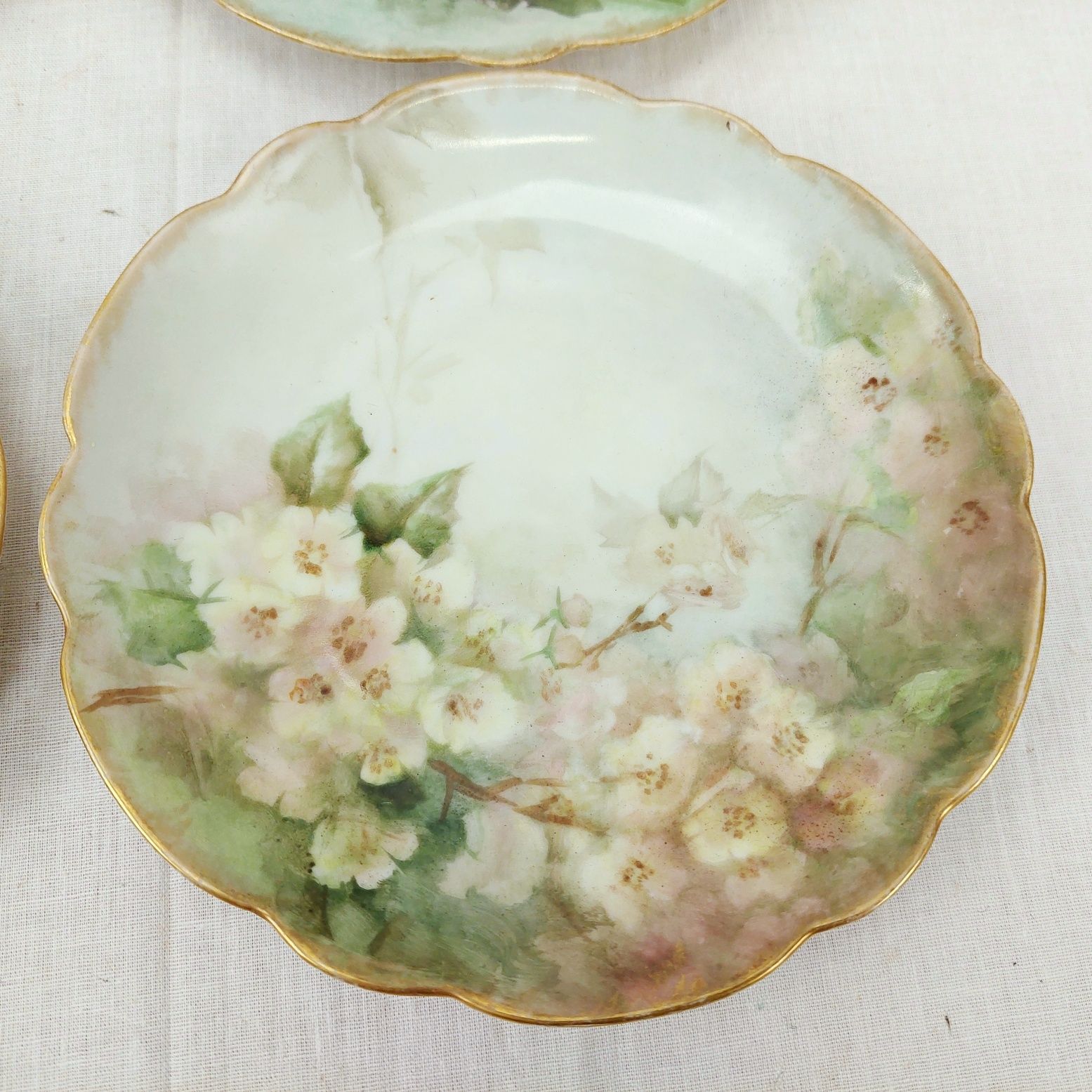 JA_2676167943 - c1890 Set of 6 Tea Plates & 4 Saucers by Jean Pouyat Limoges (7)