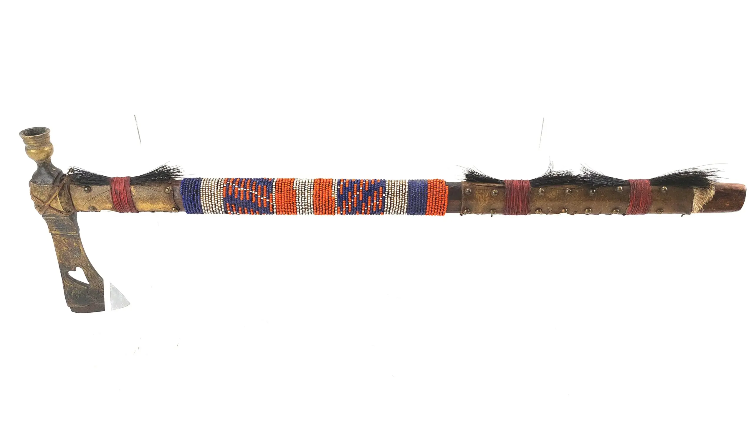 USA, 19th Century, American Indian Tomahawk Peace Pipe (2)