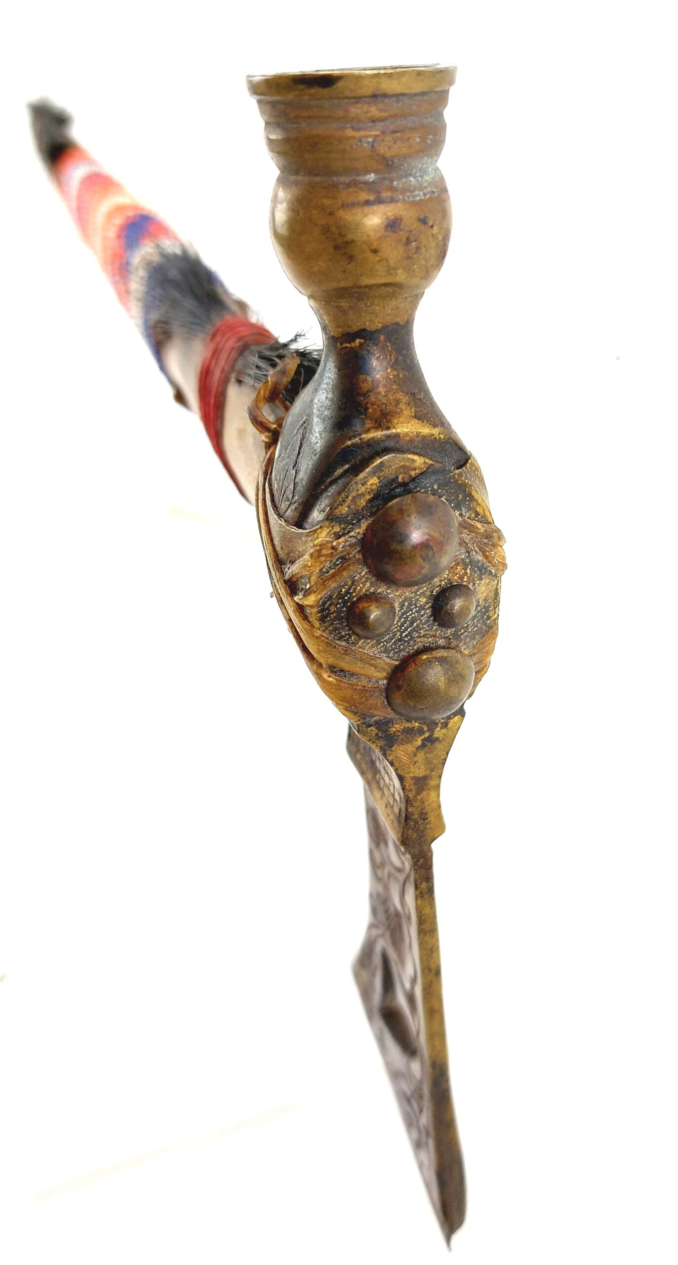 USA, 19th Century, American Indian Tomahawk Peace Pipe (4)