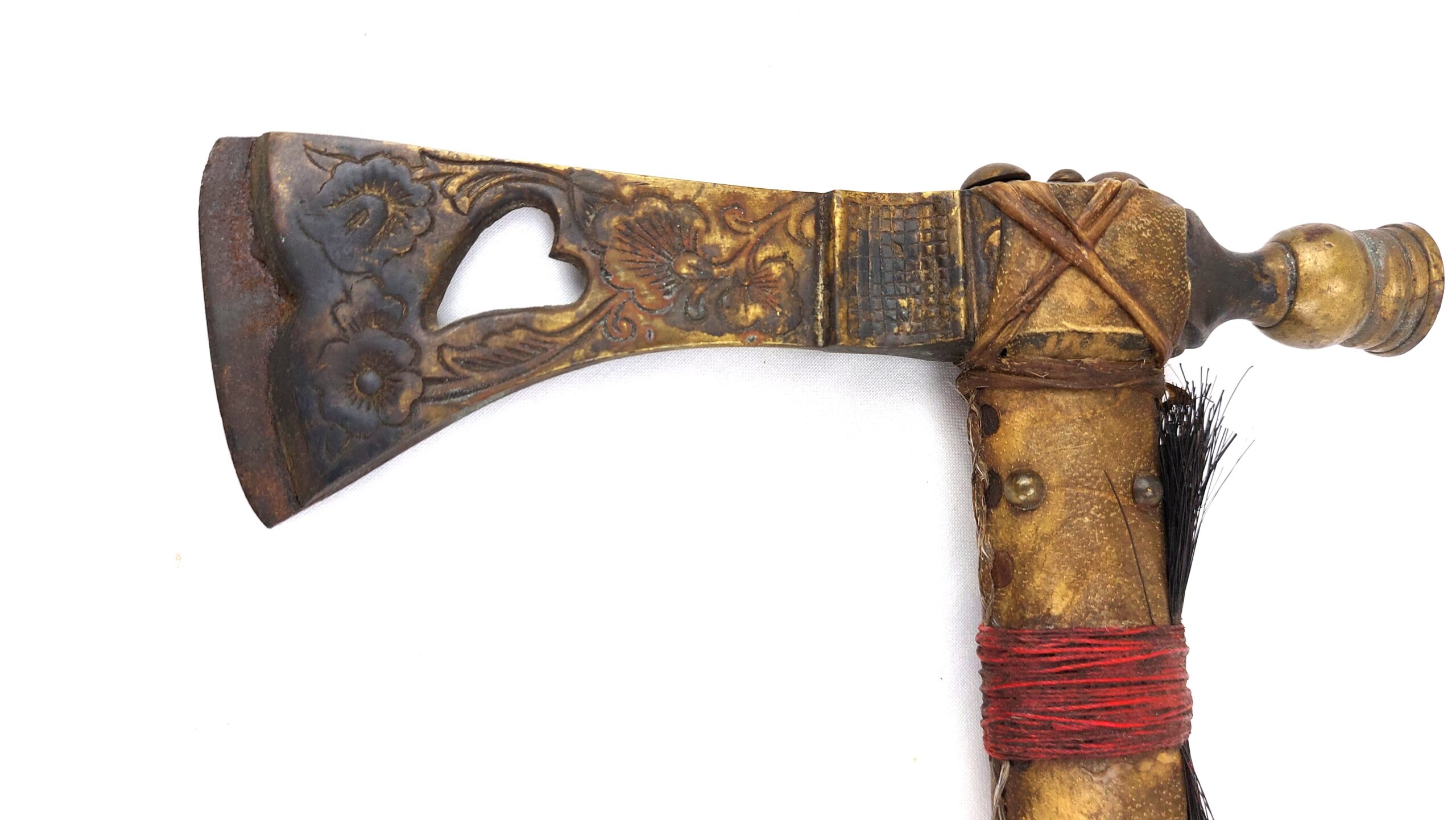 USA, 19th Century, American Indian Tomahawk Peace Pipe (6)