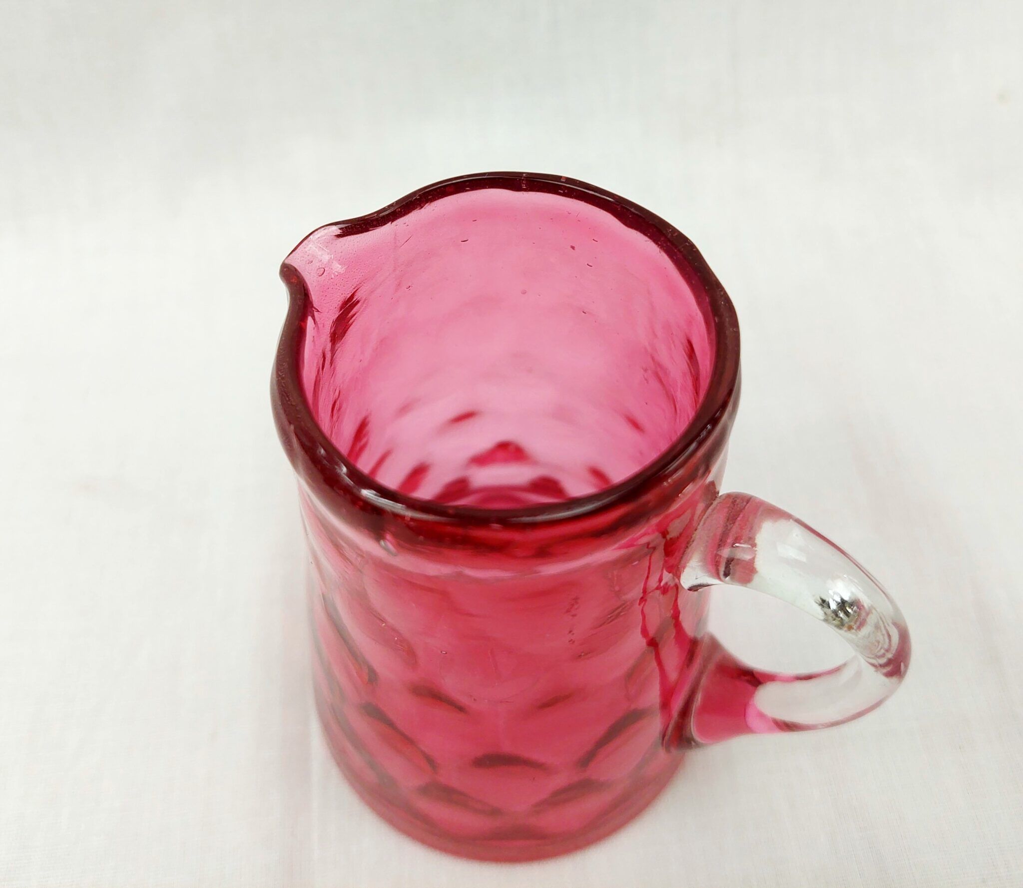 Victorian Cranberry Glass Small Jug - Sally Antiques