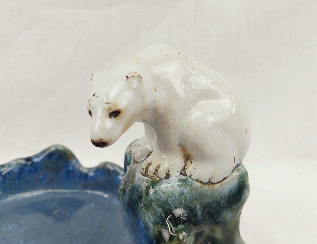 Royal Doulton Lambeth Polar Bear Stoneware Soap Dish By Harry Simeone royal-doulton-lambeth-polar-bear-stoneware-soap-dish-by-harry-simeone