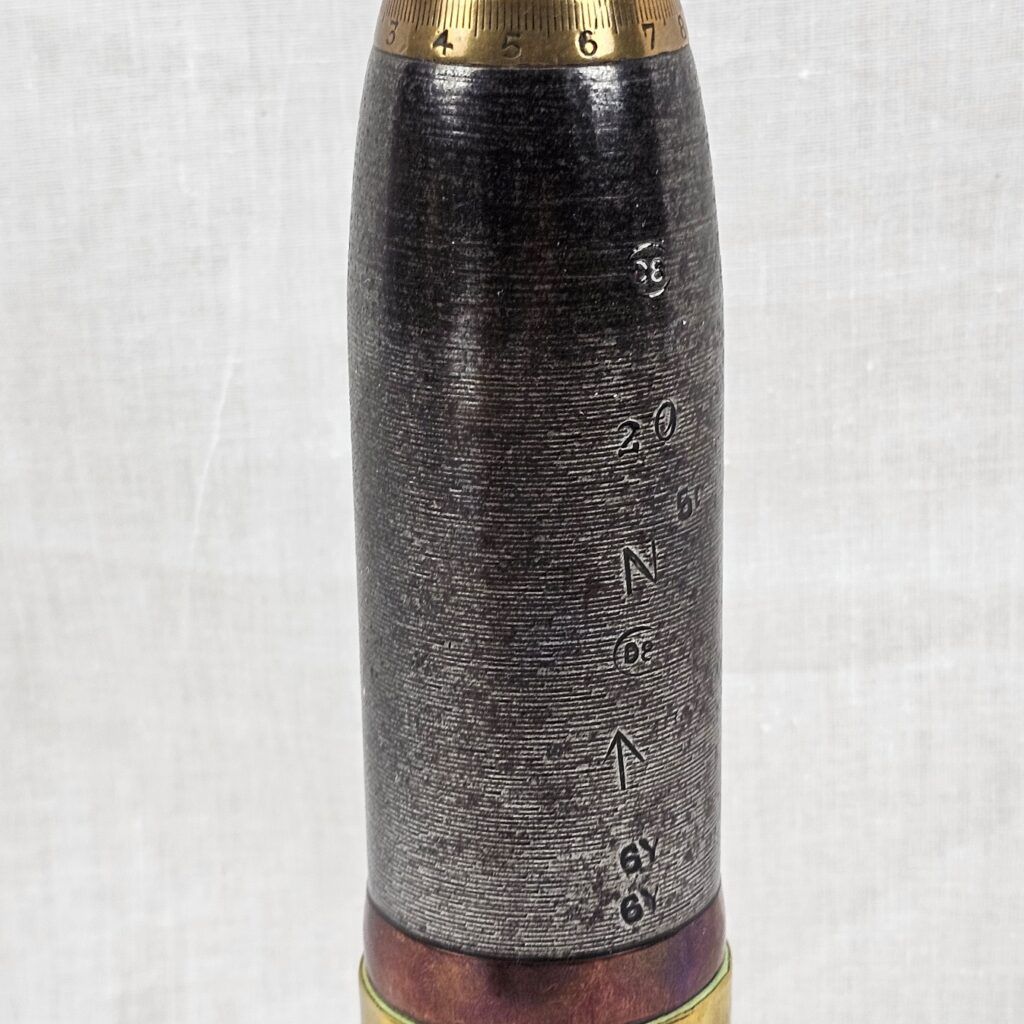 Inert 1916 Dated Naval 2 Pounder Shell #2 - Sally Antiques