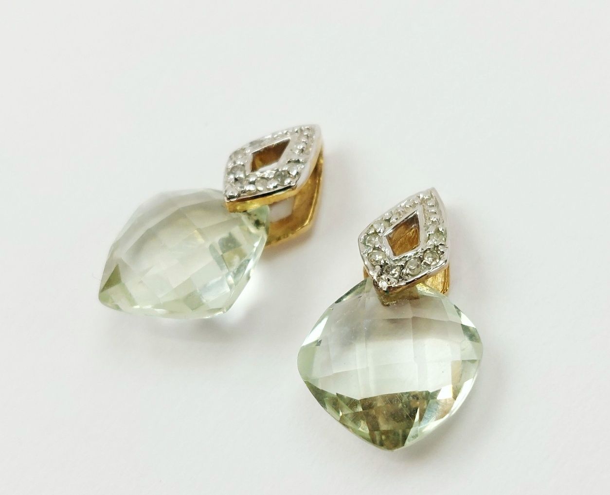 JA_6528192765 - 9ct Gold Aquamarine & Diamond Dangle Earrings (2)