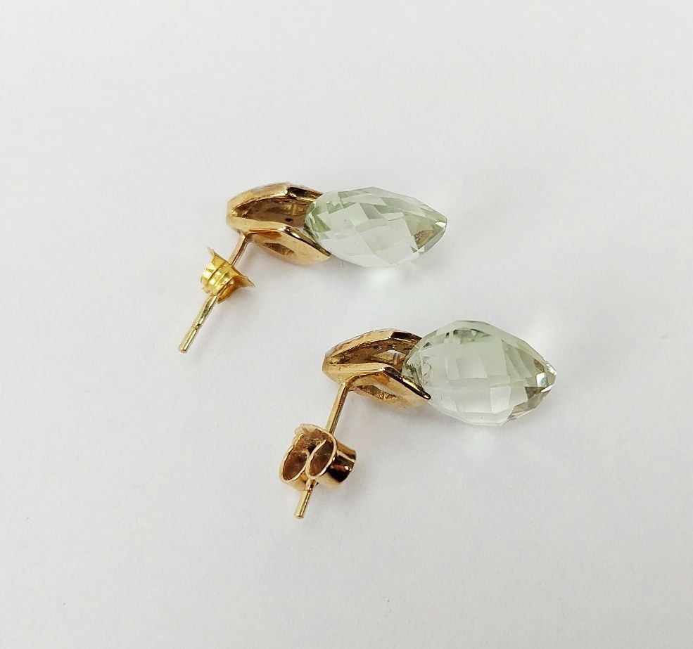 JA_6528192765 - 9ct Gold Aquamarine & Diamond Dangle Earrings (3)