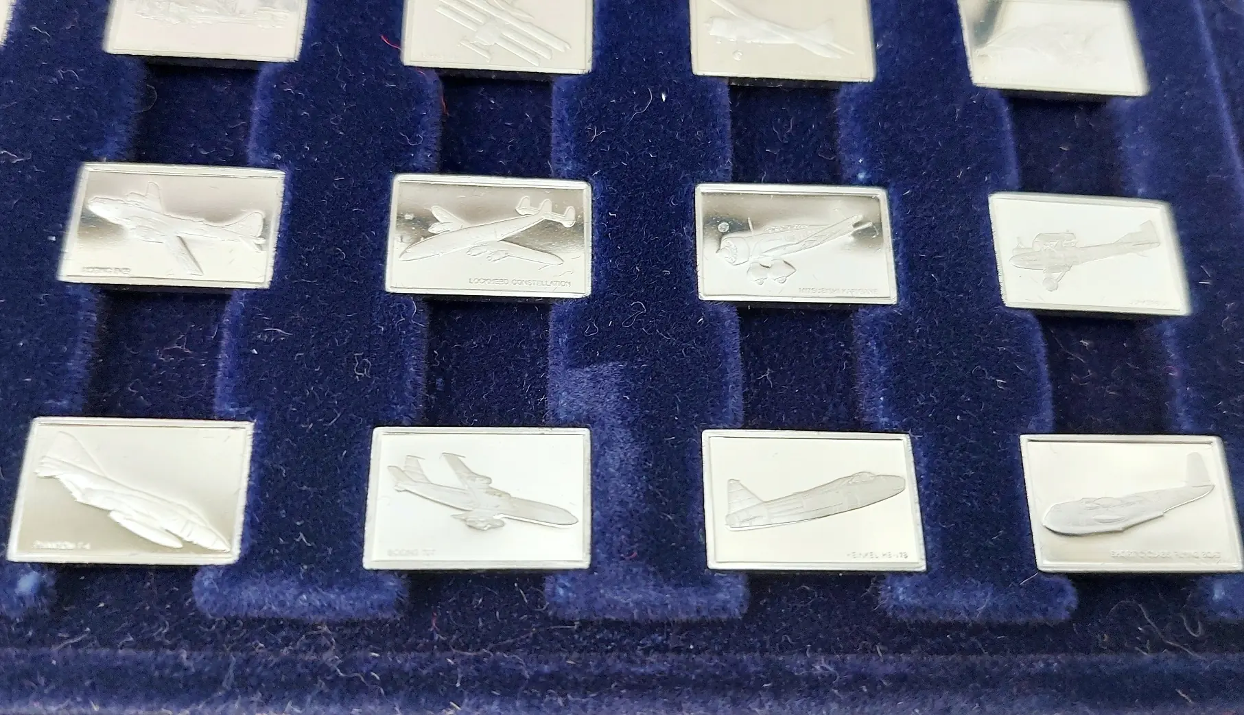 Franklin Mint 1978 The Great Airplanes 50 Sterling Silver Ingots 3