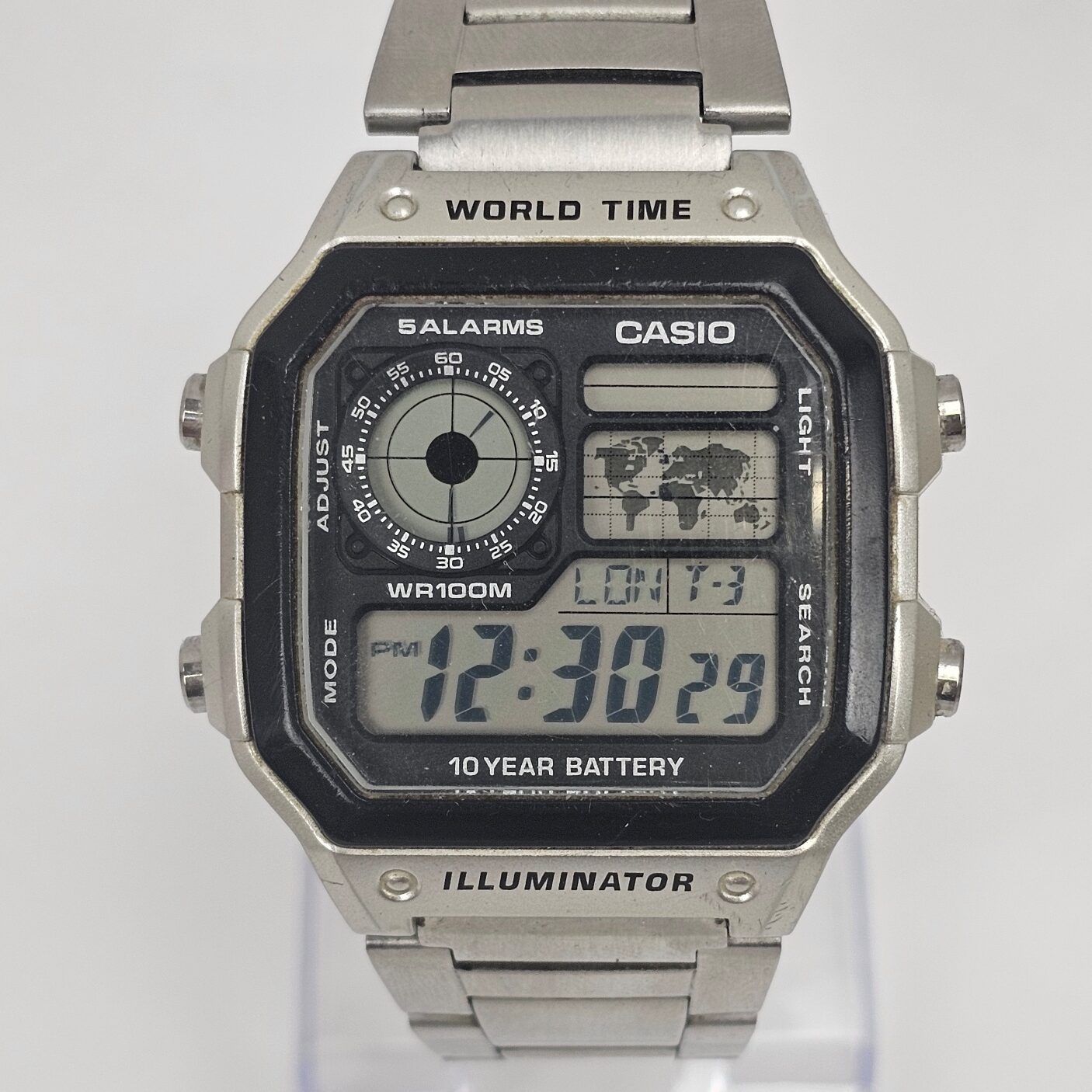 Casio AE 100WH Worldtime Illuminator Gent Watch 2
