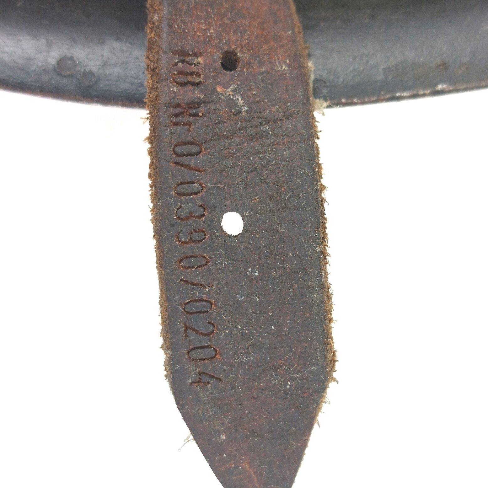 German, WW2 M42 Heer Helmet – qvl, Slate, Single Decal, Original Liner & Marked Chinstrap (10)
