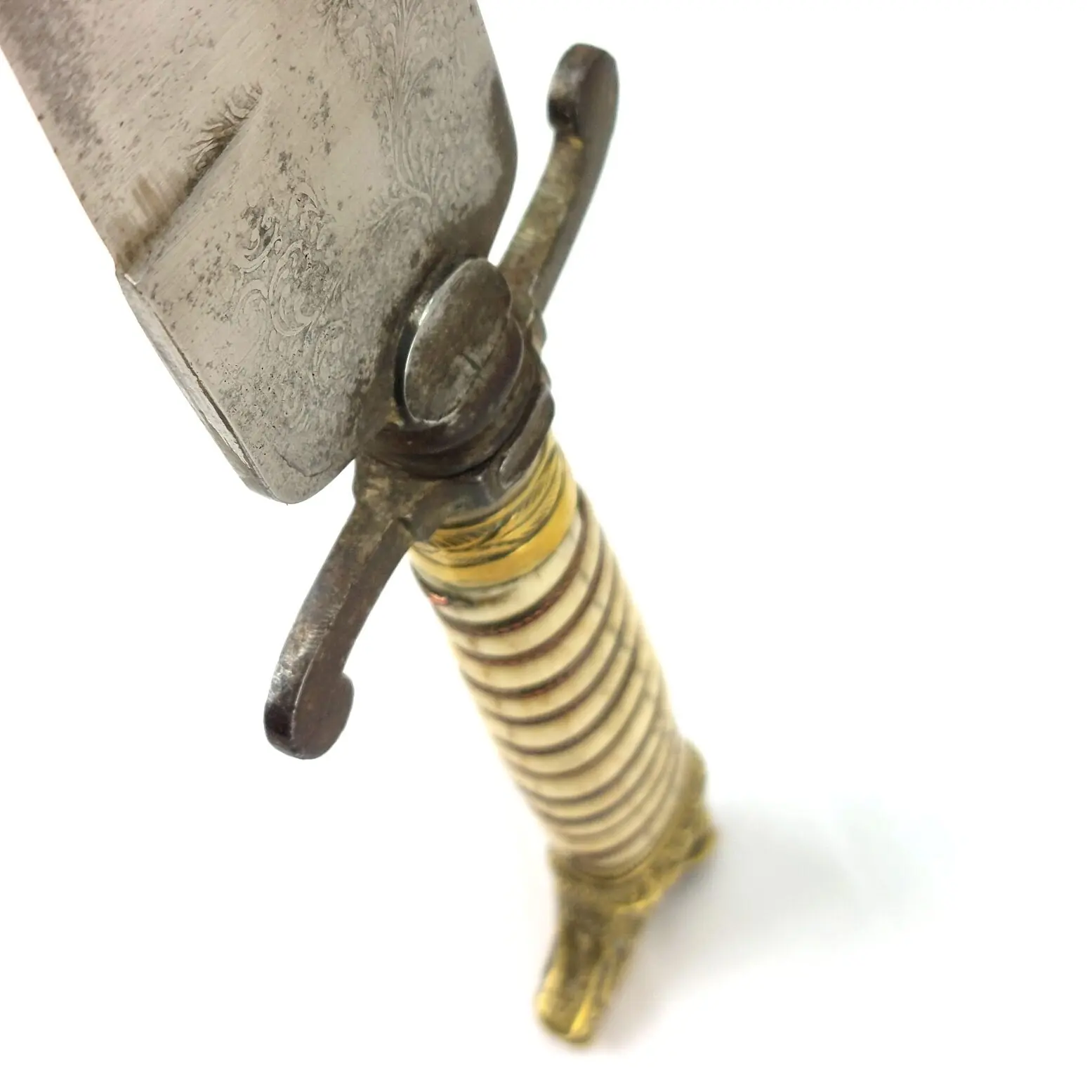 Imperial German c.1850 Hunting Dagger with Brass Boar’s Head Pommel and Scabbard (20)