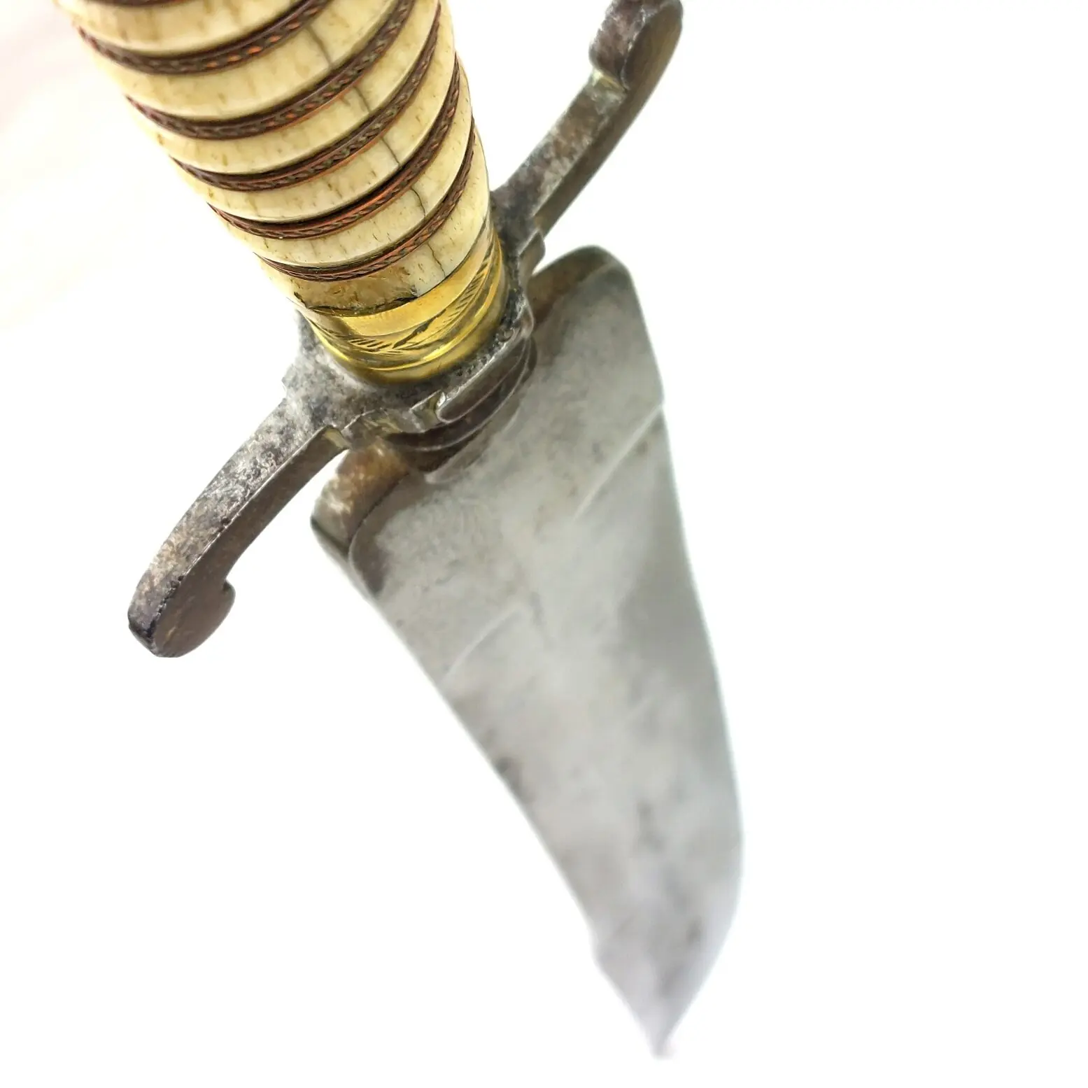 Imperial German c.1850 Hunting Dagger with Brass Boar’s Head Pommel and Scabbard (23)