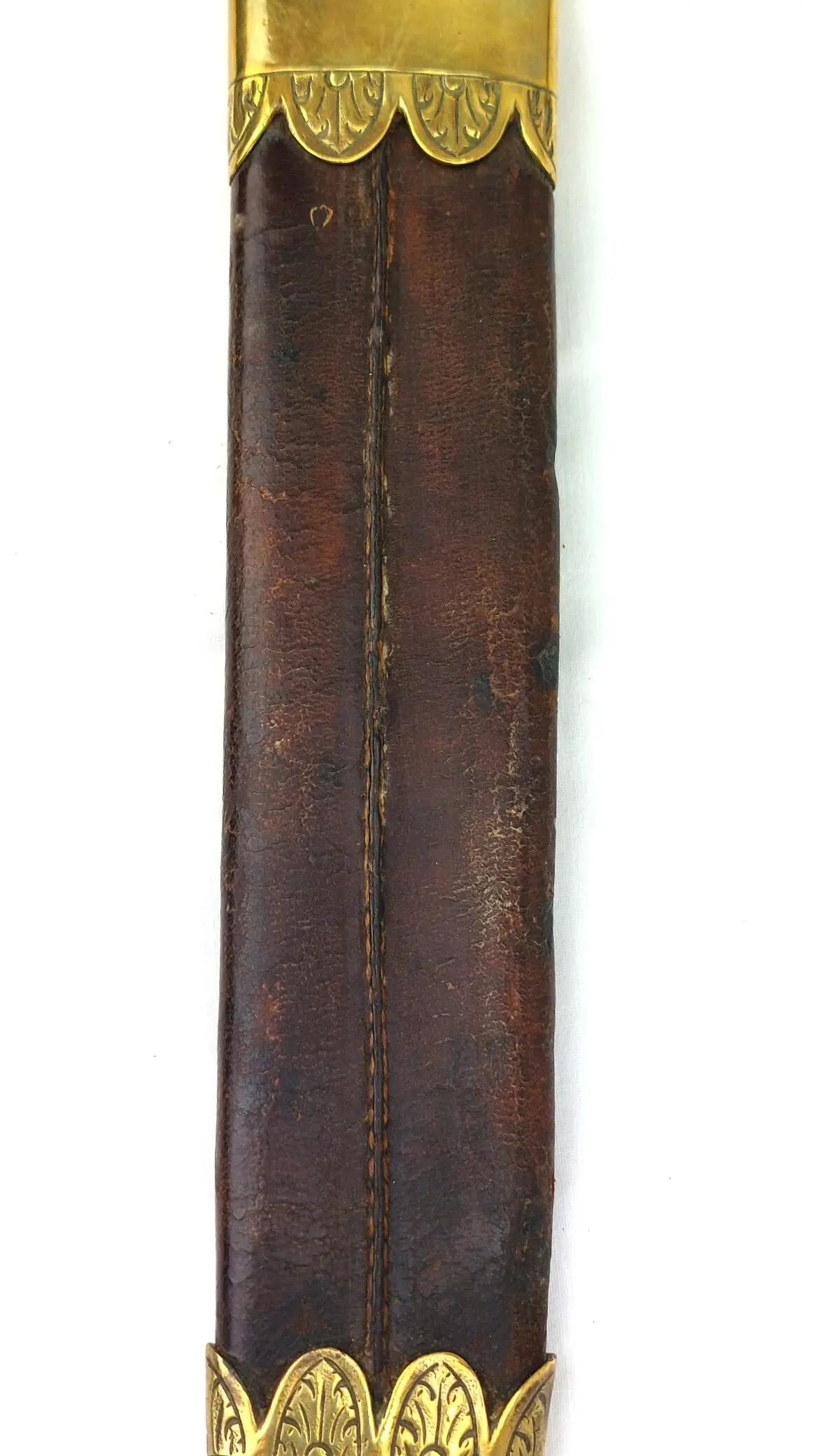 Imperial German c.1850 Hunting Dagger with Brass Boar’s Head Pommel and Scabbard (29)