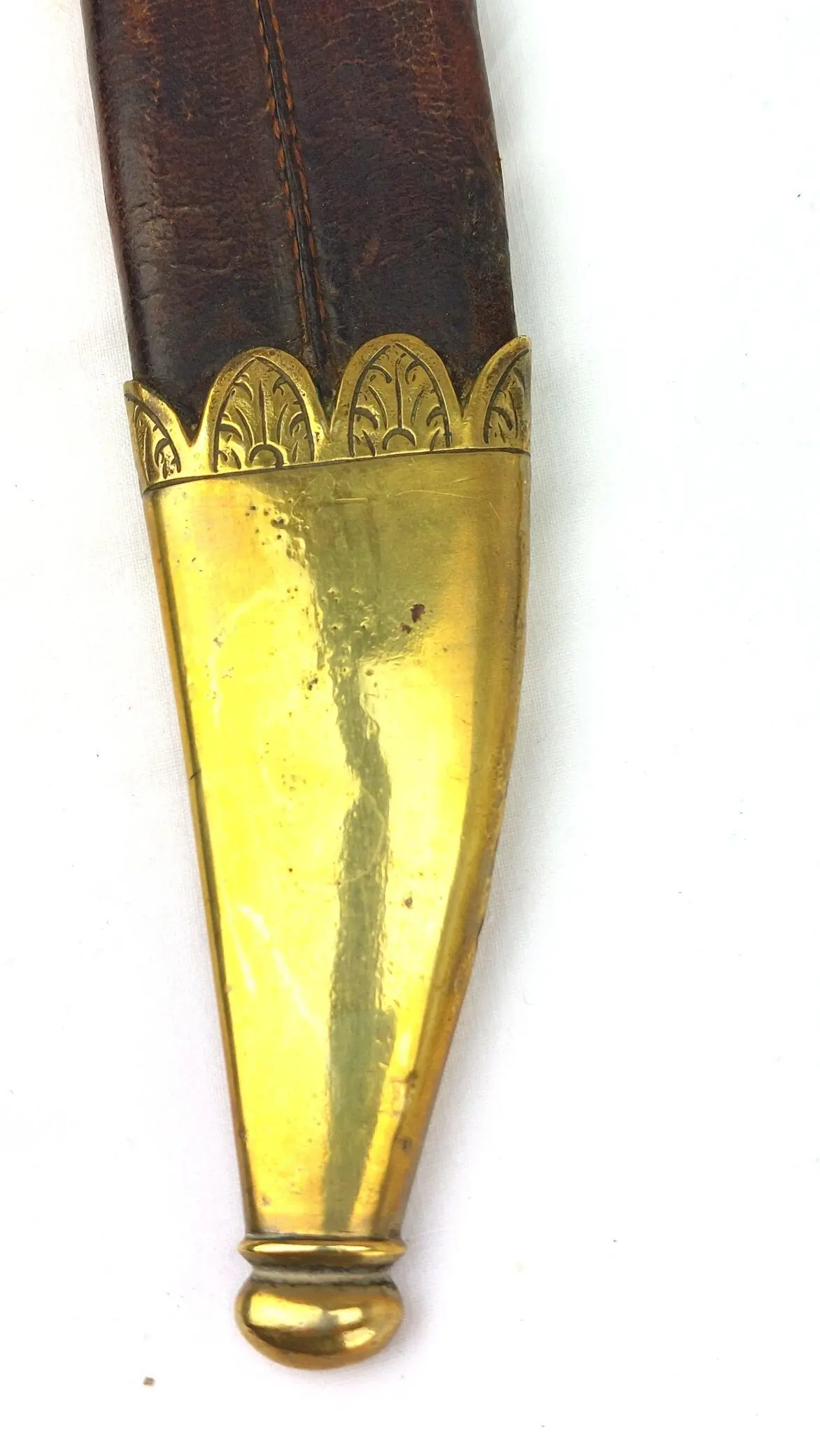 Imperial German c.1850 Hunting Dagger with Brass Boar’s Head Pommel and Scabbard (30)